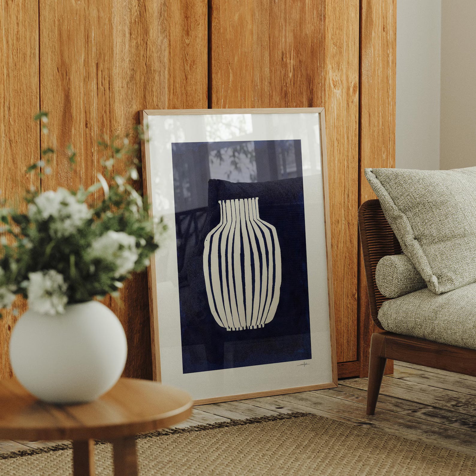 Vertical 3x4 Frame Mockup With Reflection