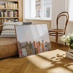 Horizontal 20x15 Living Room Frame Mockup With Reflection