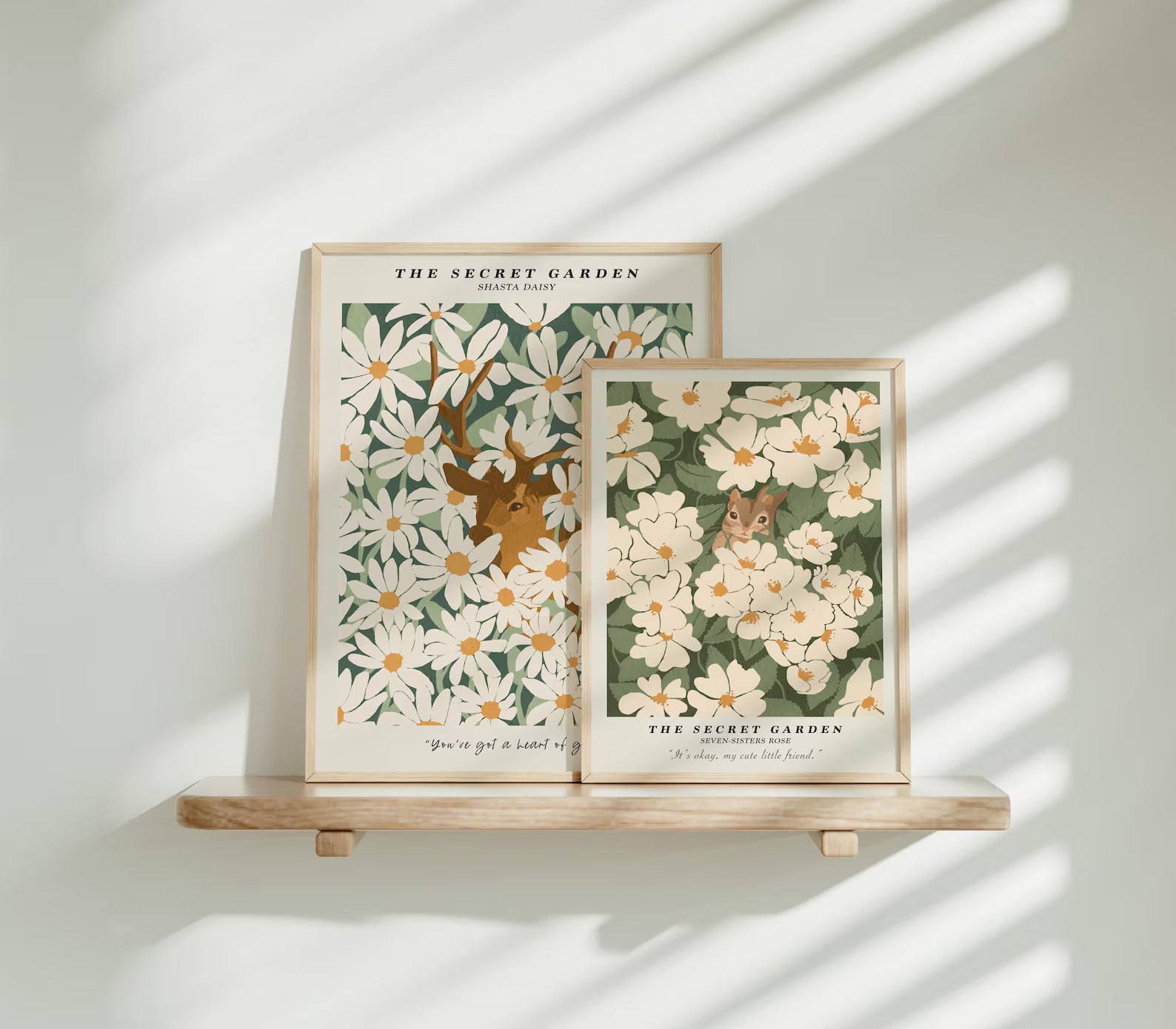 2 Vertical 3x4 Frames Mockup With Sunlight