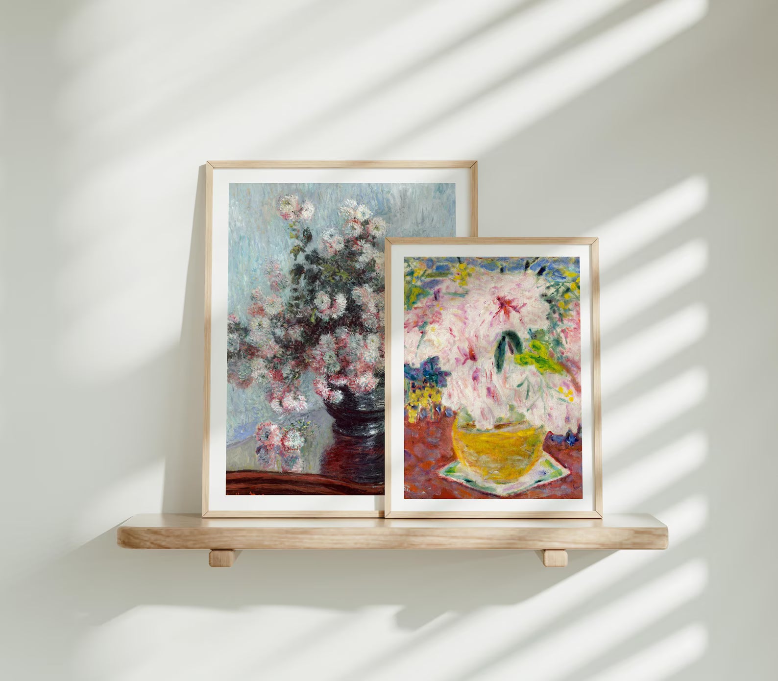 2 Vertical 3x4 Frames Mockup With Sunlight