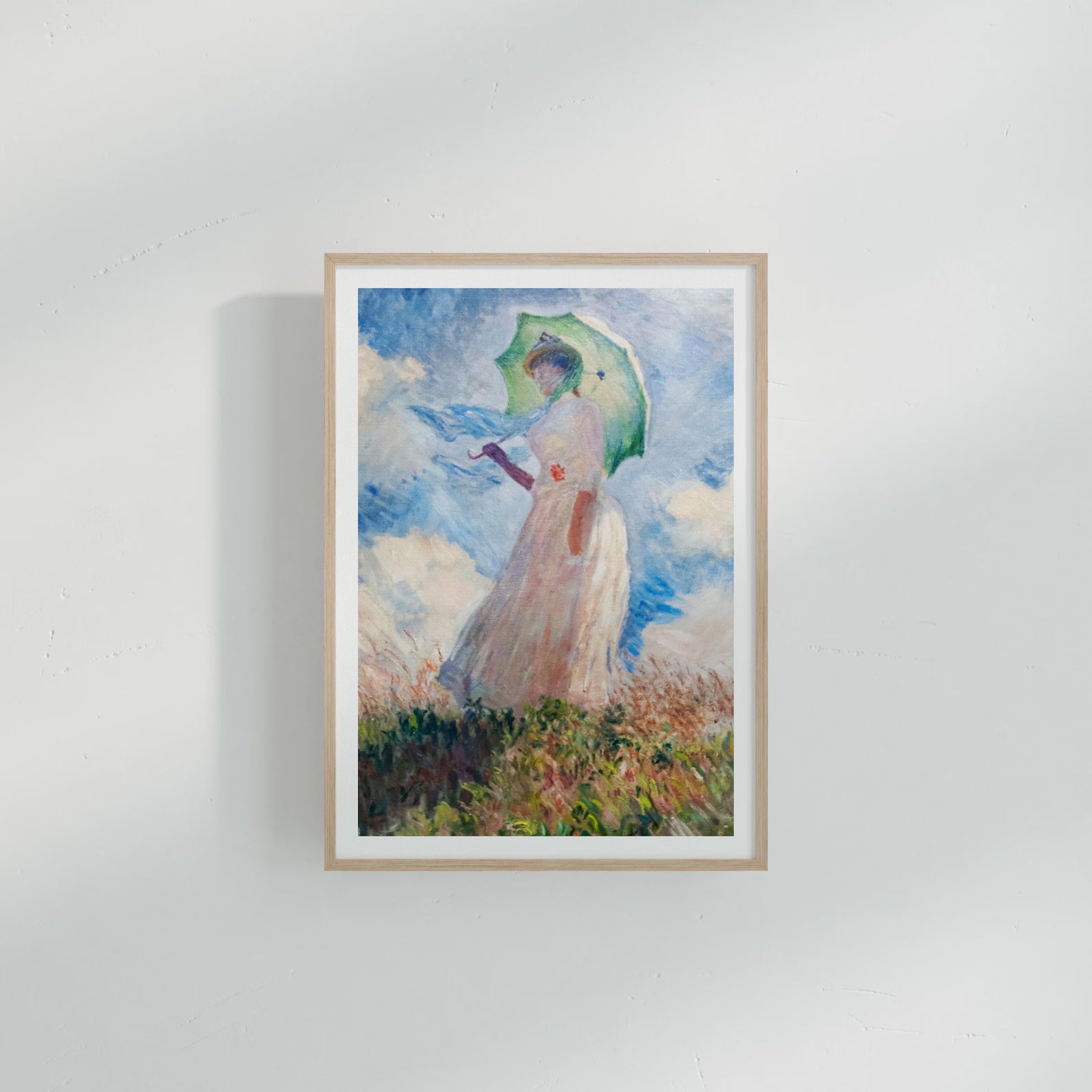 Vertical A Series White Wall Frame Mockup With Shadow