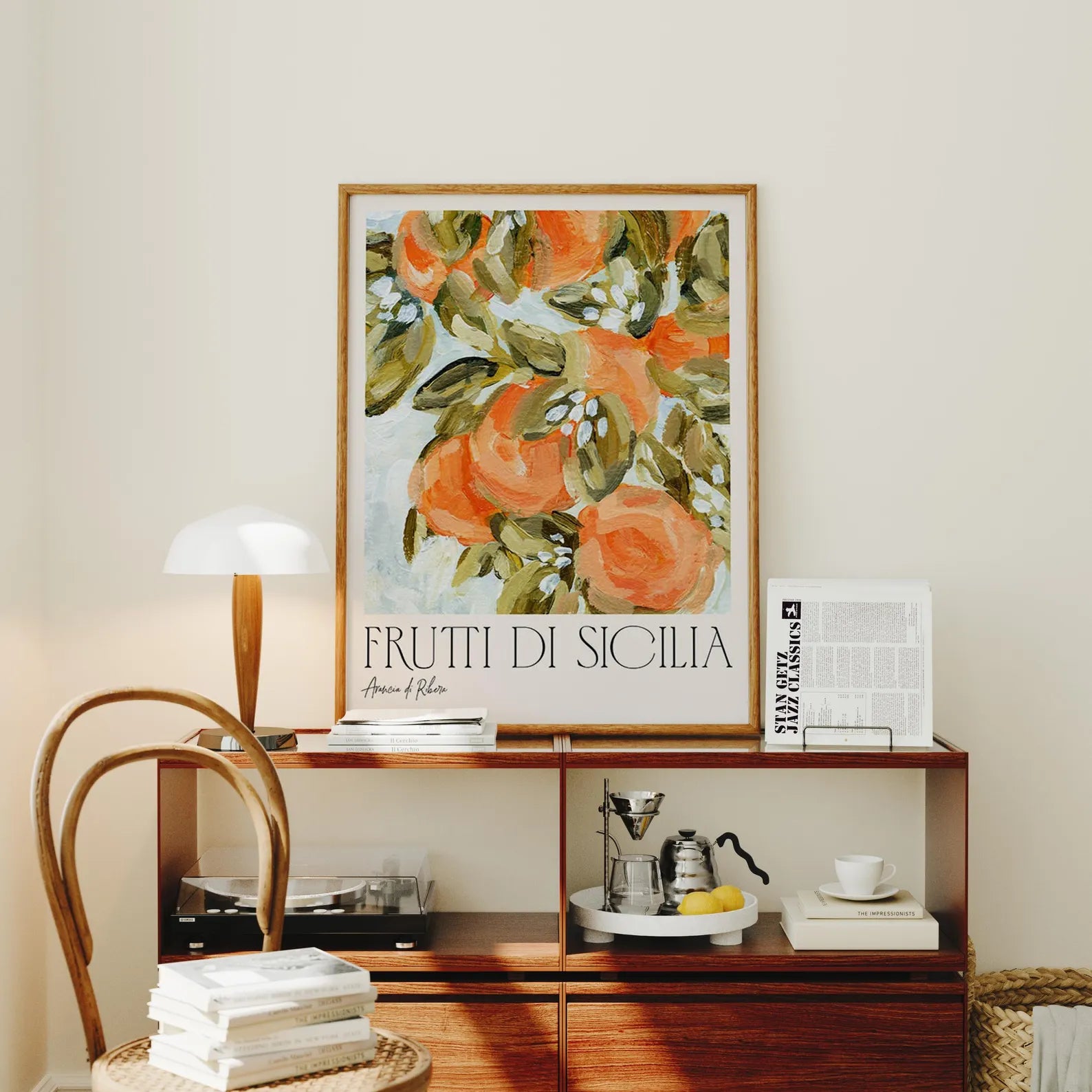 Vertical 3x4 Desk Frame Mockup