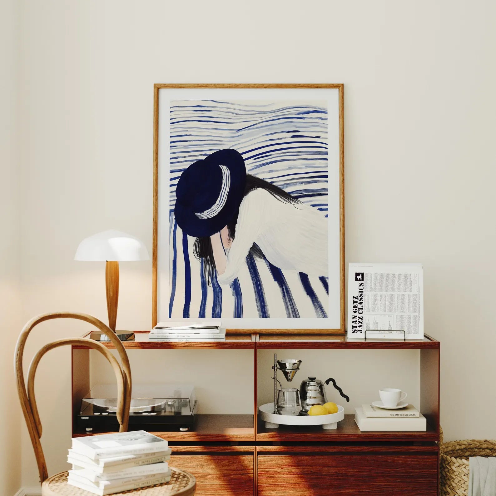 Vertical 3x4 Desk Frame Mockup