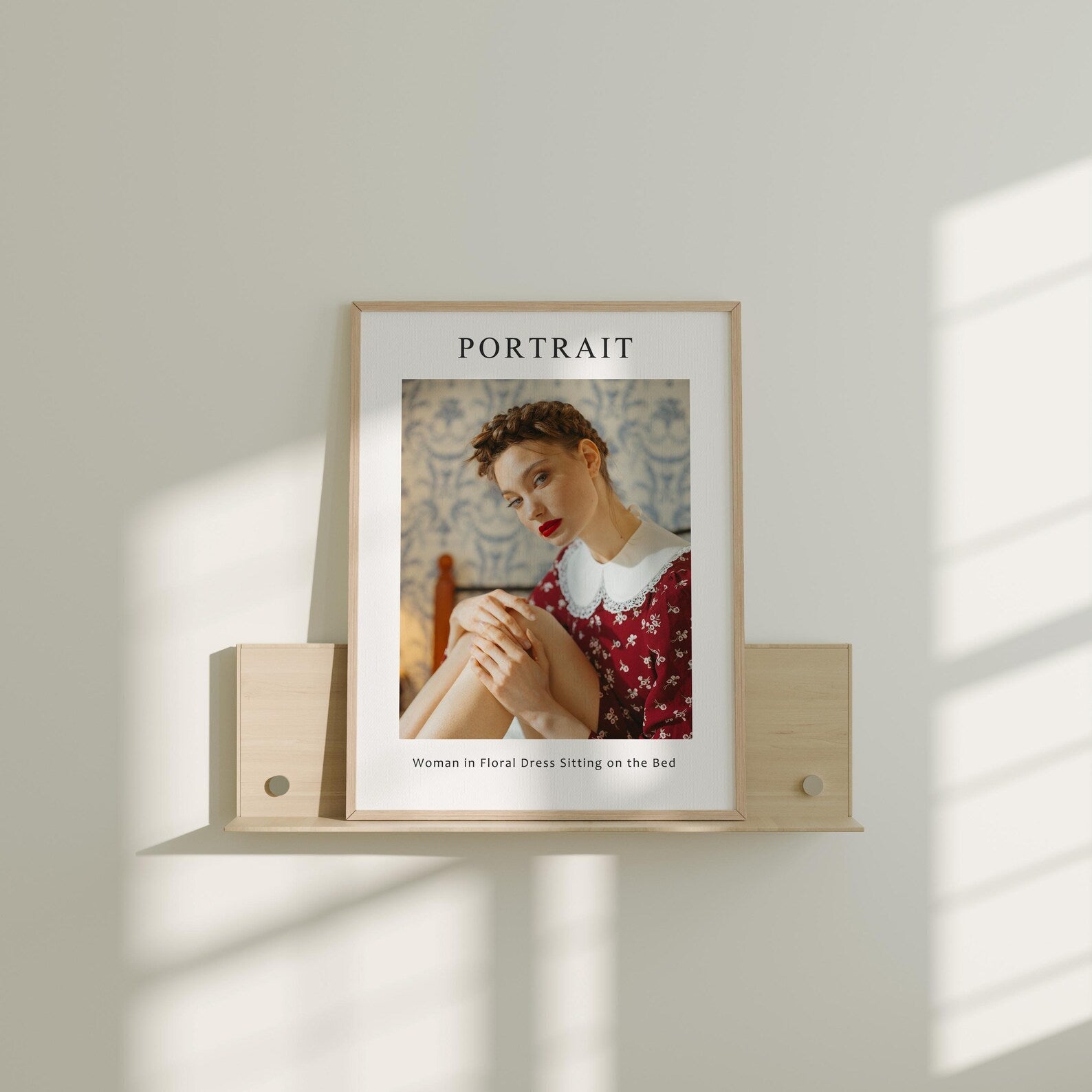 Vertical 3x4 Frame Mockup With Sunlight