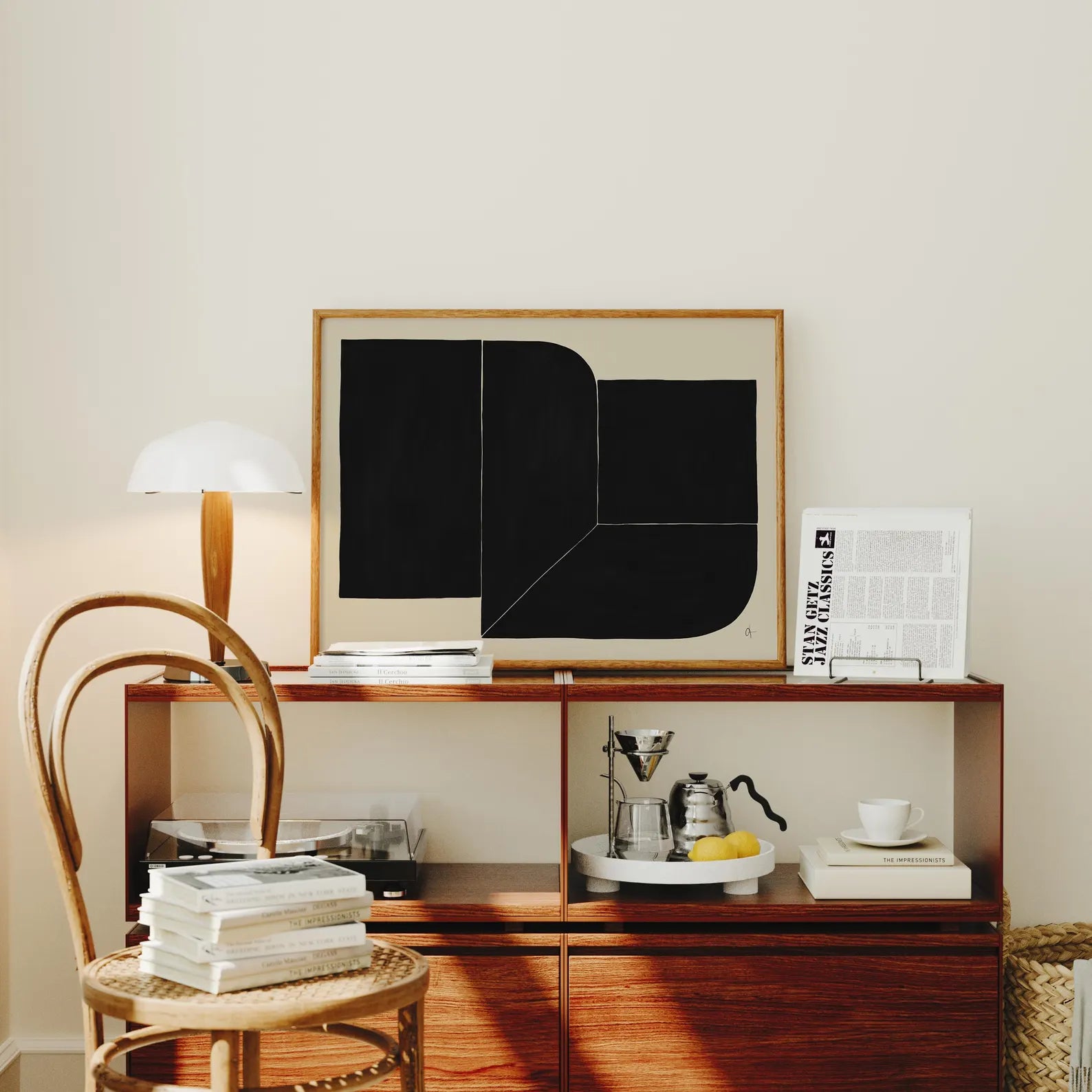 Horizontal 4x3 Desk Frame Mockup