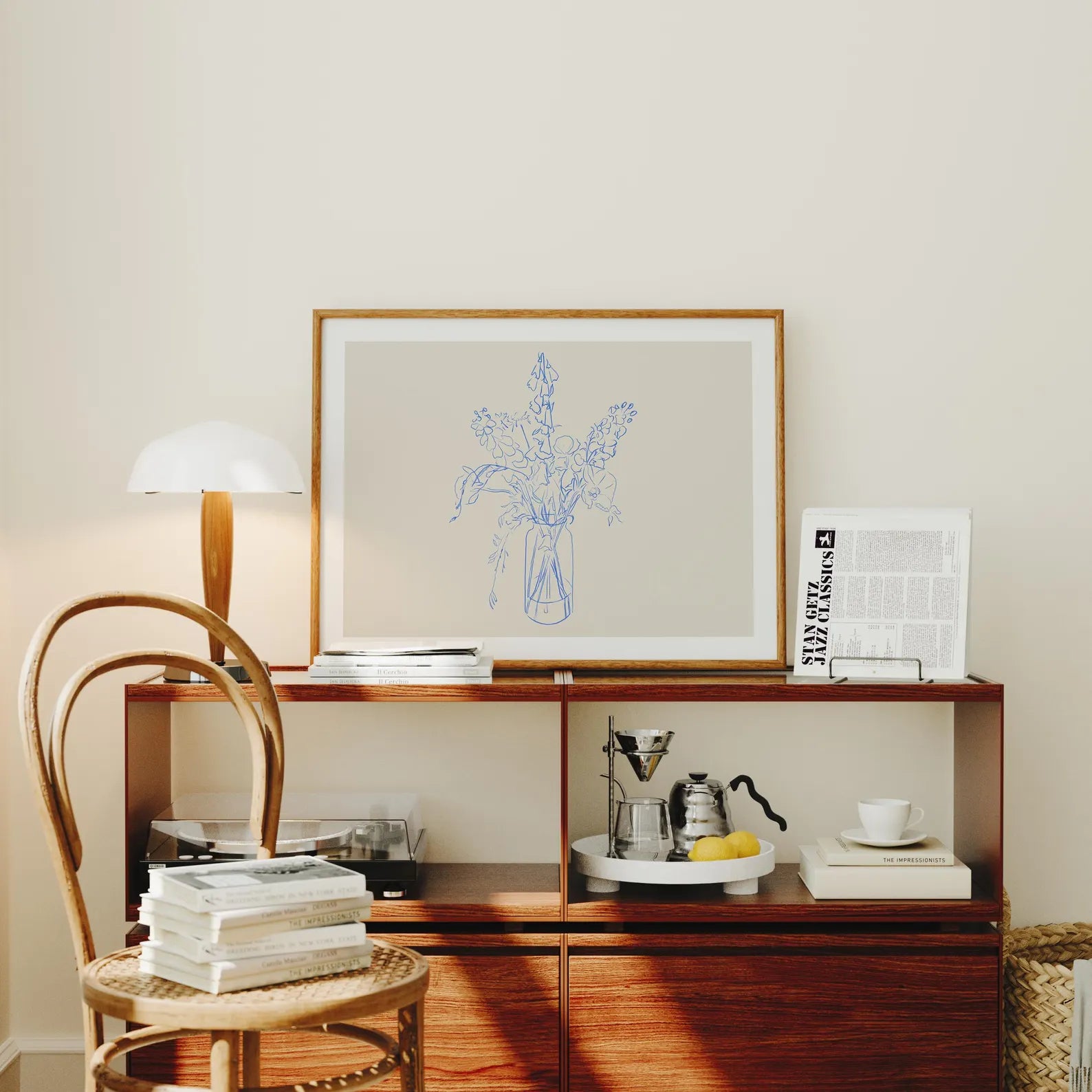 Horizontal 4x3 Desk Frame Mockup