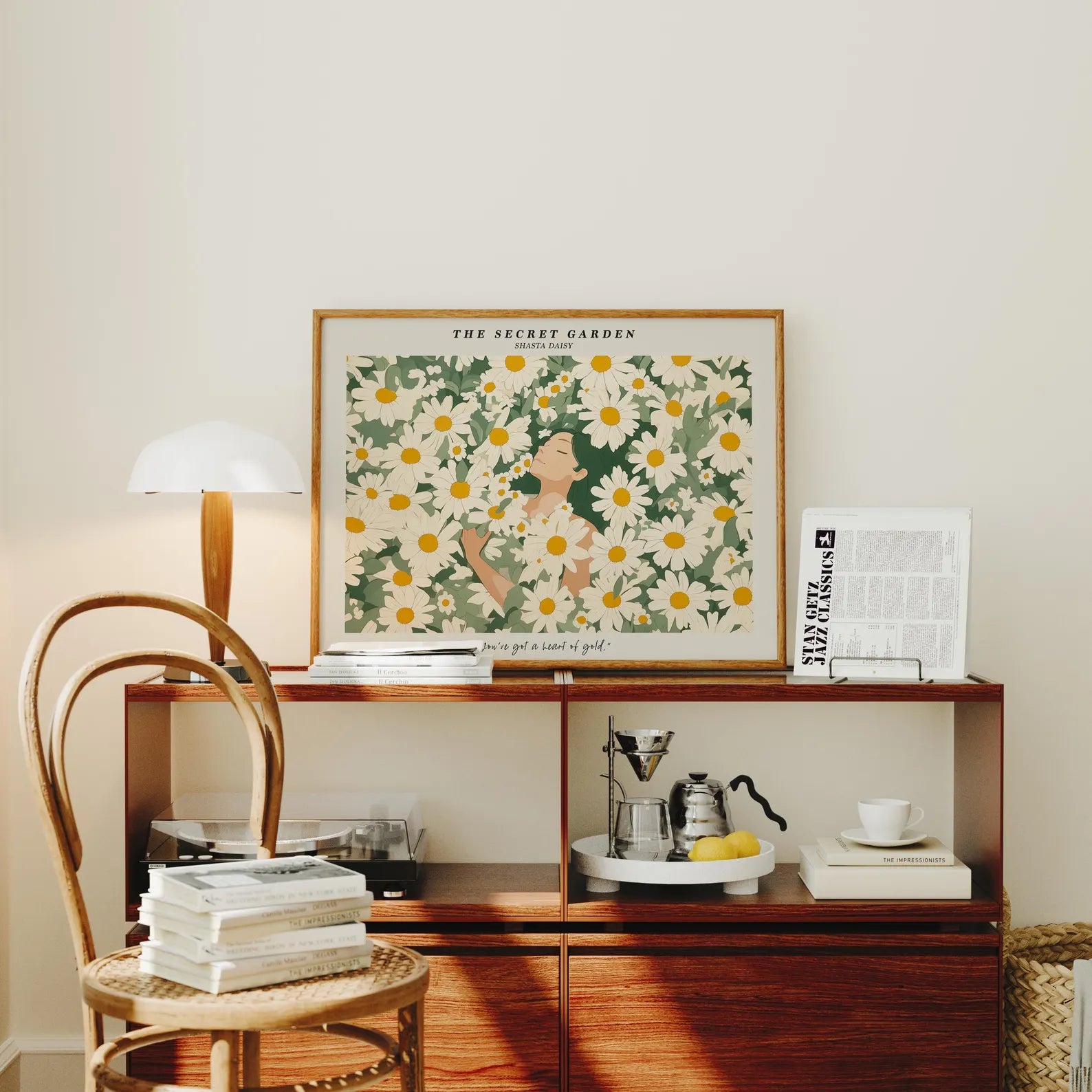 Horizontal 4x3 Desk Frame Mockup