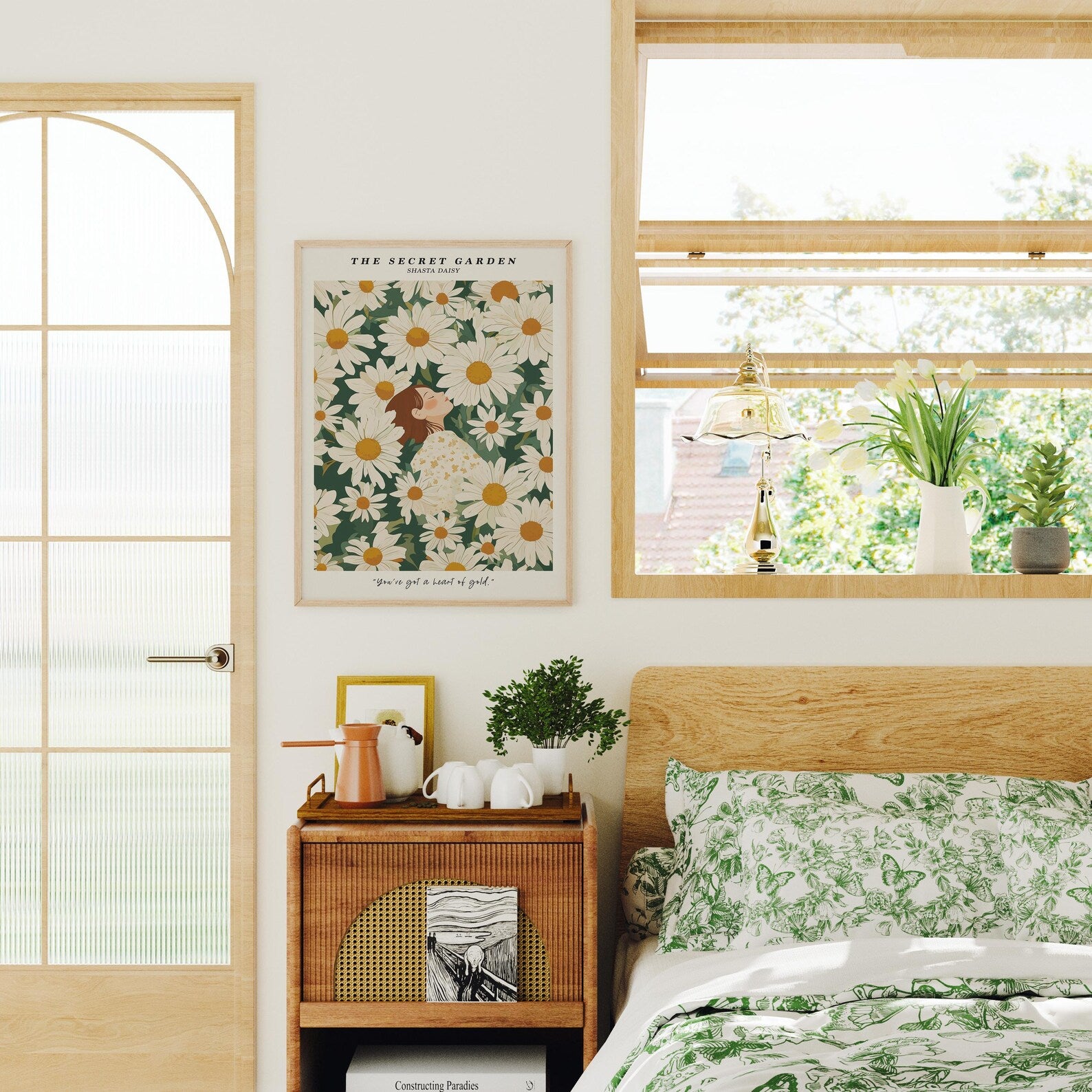 Vertical 3x4 Bedroom Wall Frame Mockup