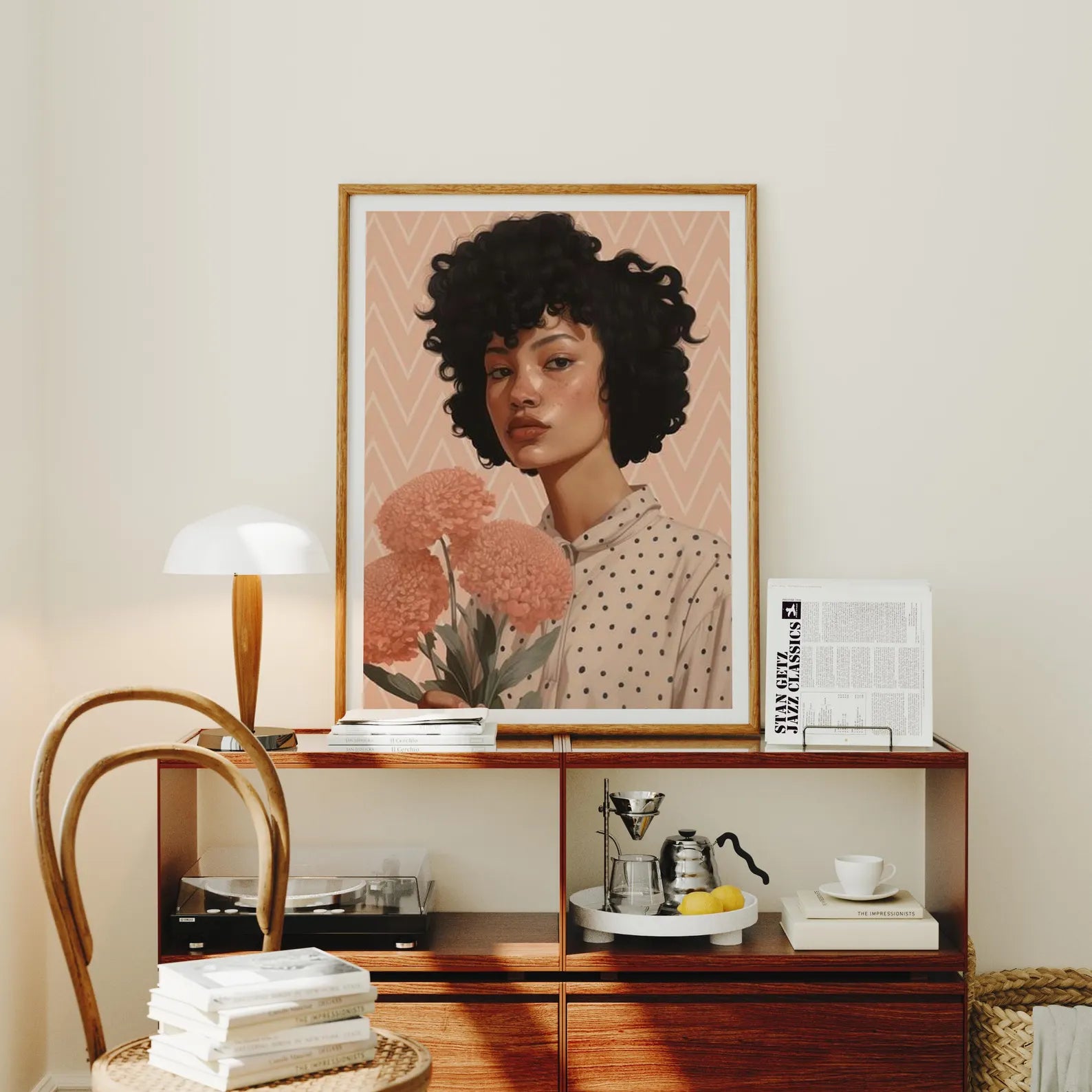 Vertical 3x4 Desk Frame Mockup