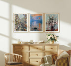 3 Vertical 3x4 Wall Frames Mockup With Sunlight