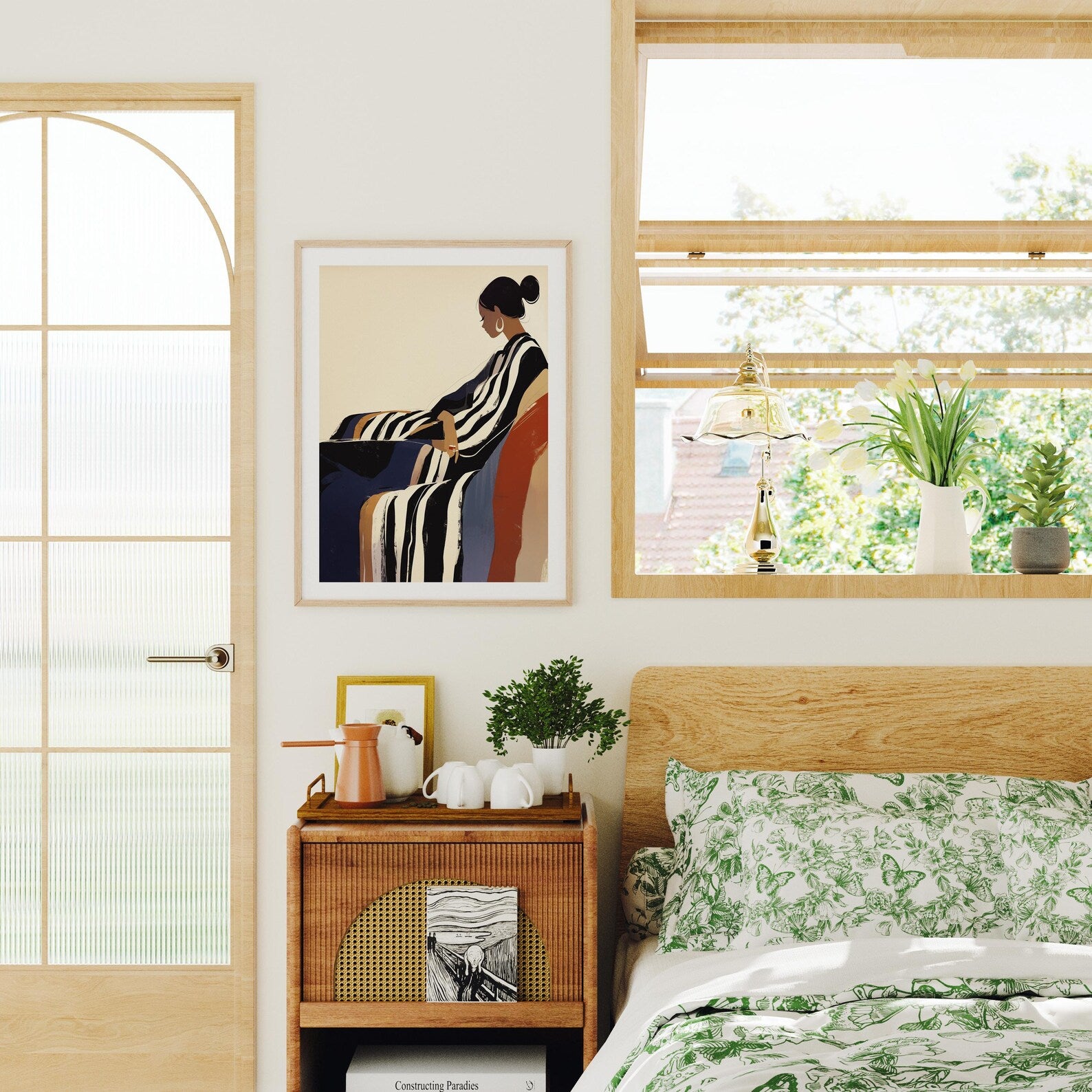 Vertical 3x4 Bedroom Wall Frame Mockup