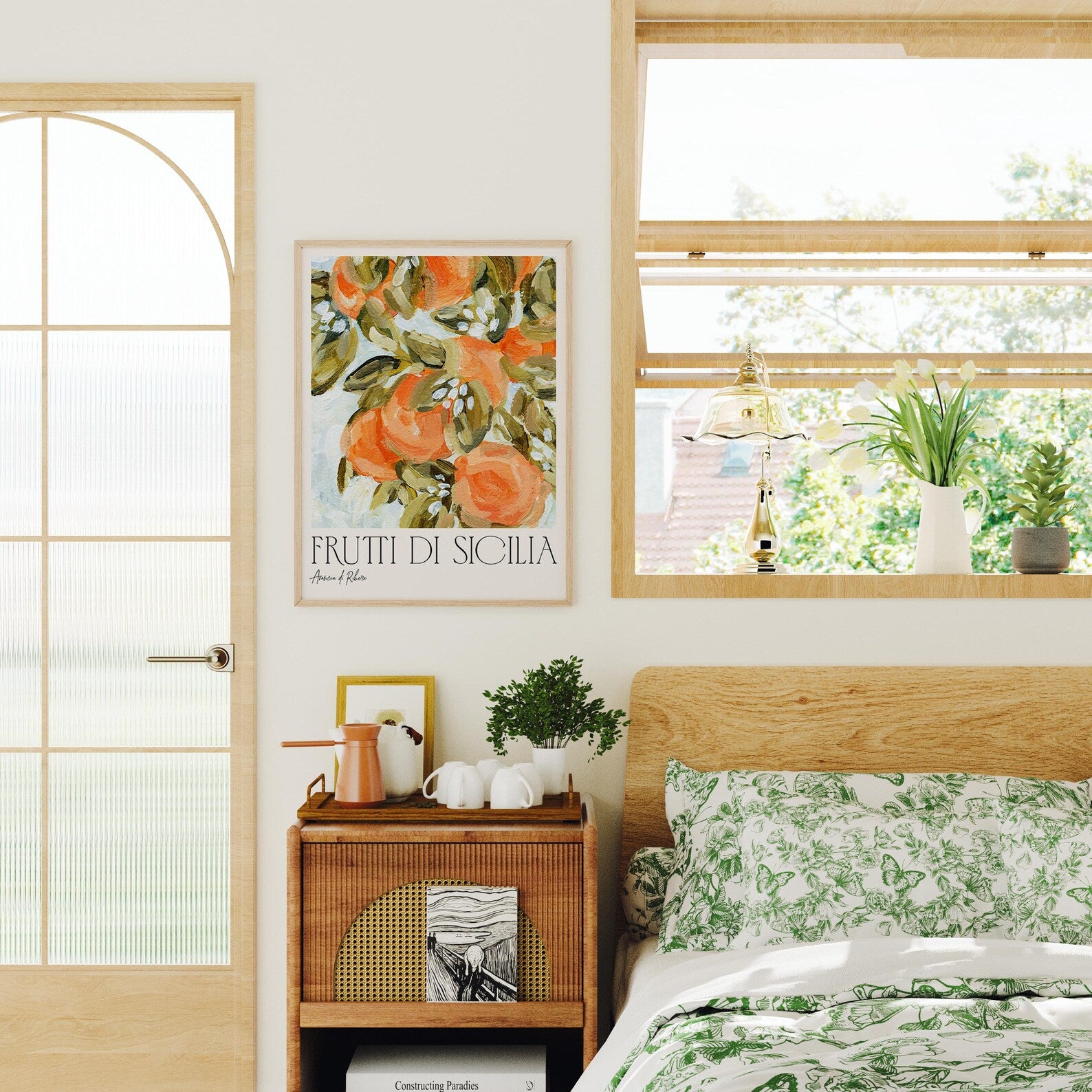 Vertical 3x4 Bedroom Wall Frame Mockup