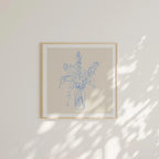 Square Wall Frame Mockup With Sunlight