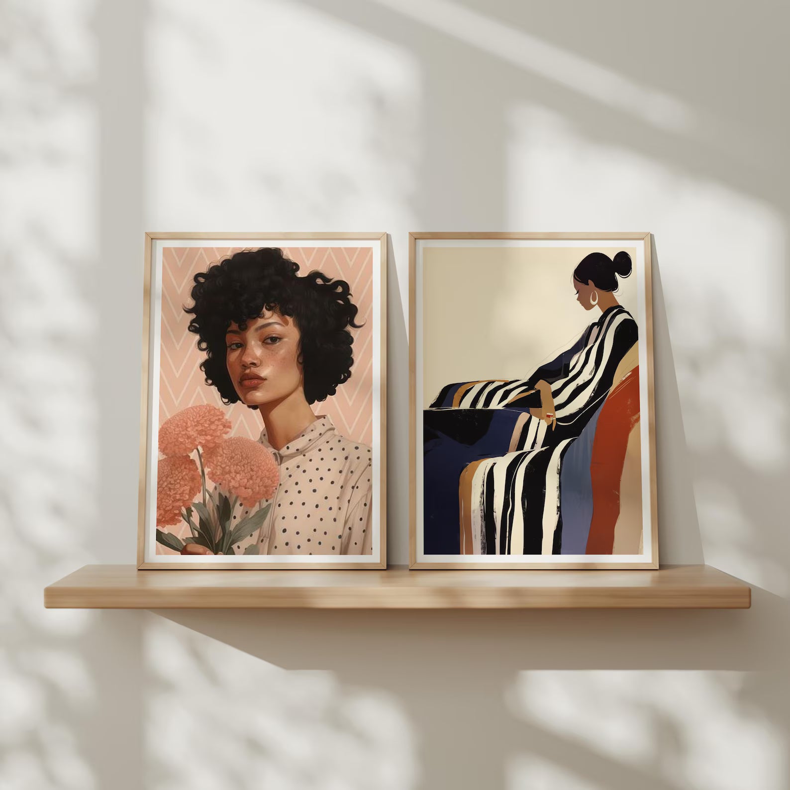 2 Vertical A Series Frames Mockup With Sunlight