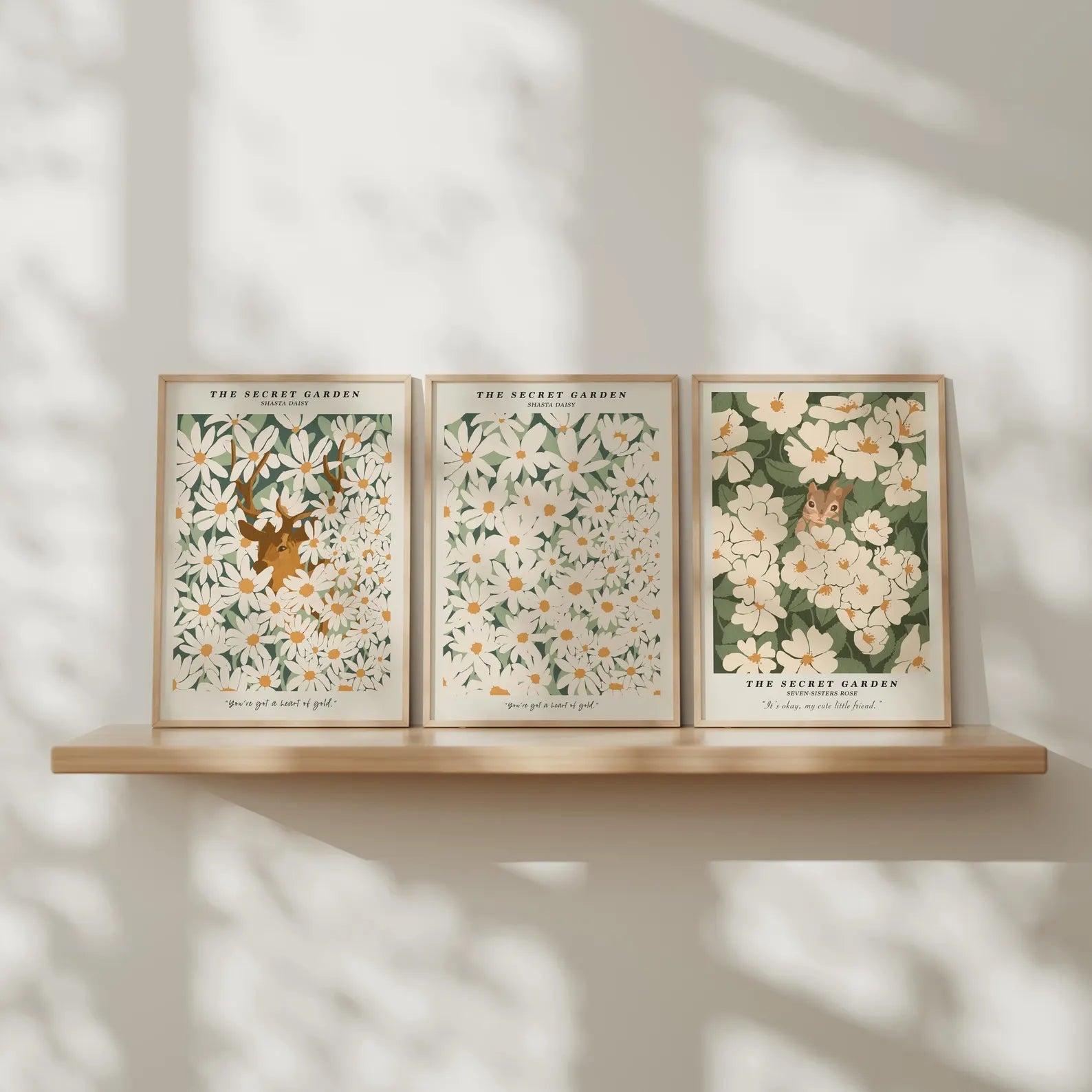 3 Vertical A Series Frames Mockup With Sunlight