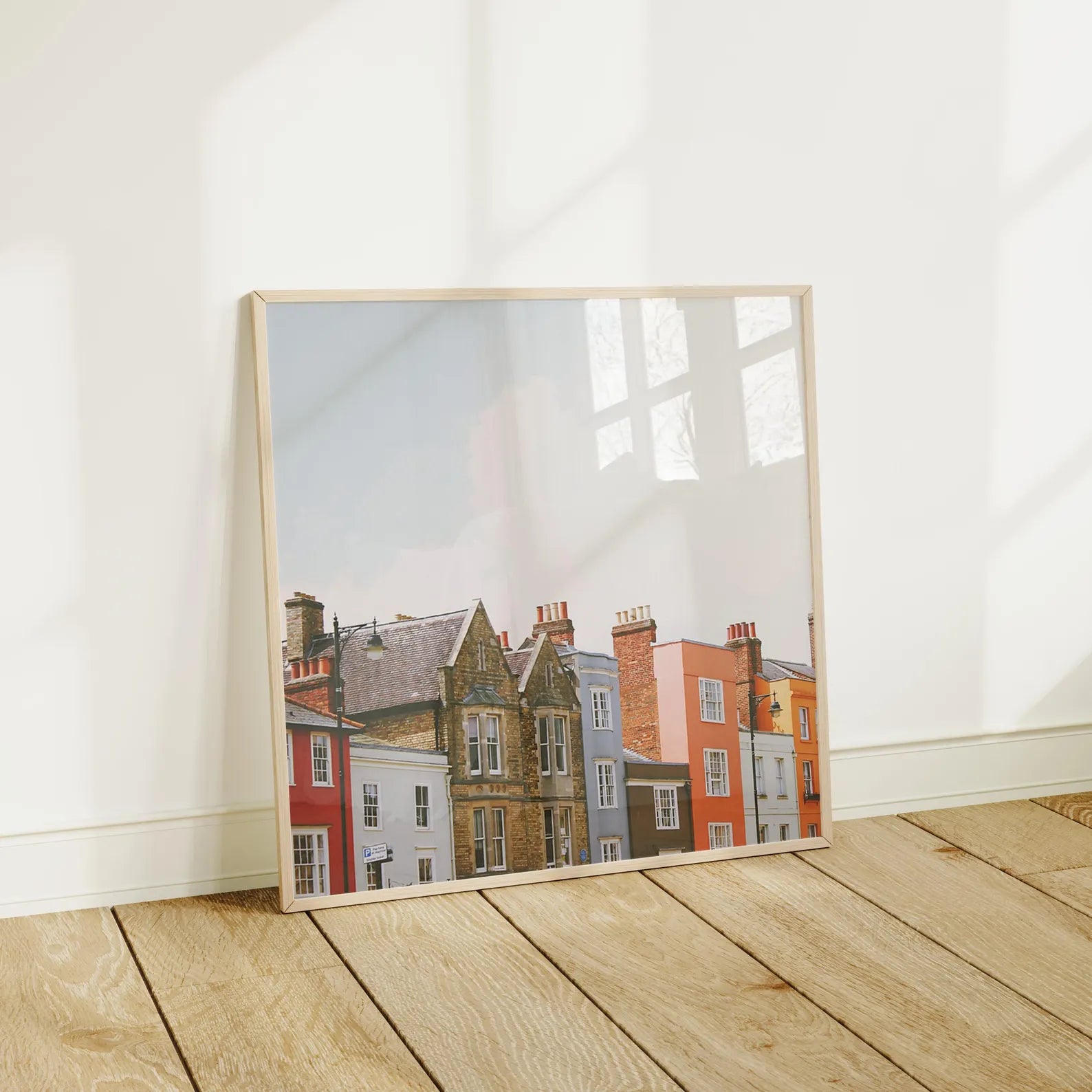 Square Frame Mockup With Reflection
