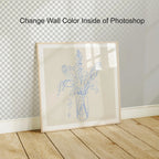 Square Frame Mockup With Reflection