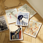 6 Vertical A Series Frames Mockup With Sunlight