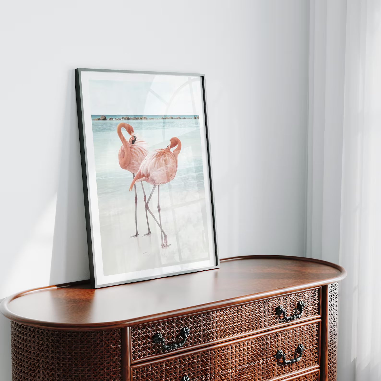 Vertical 3x4 Frame Mockup With Reflection