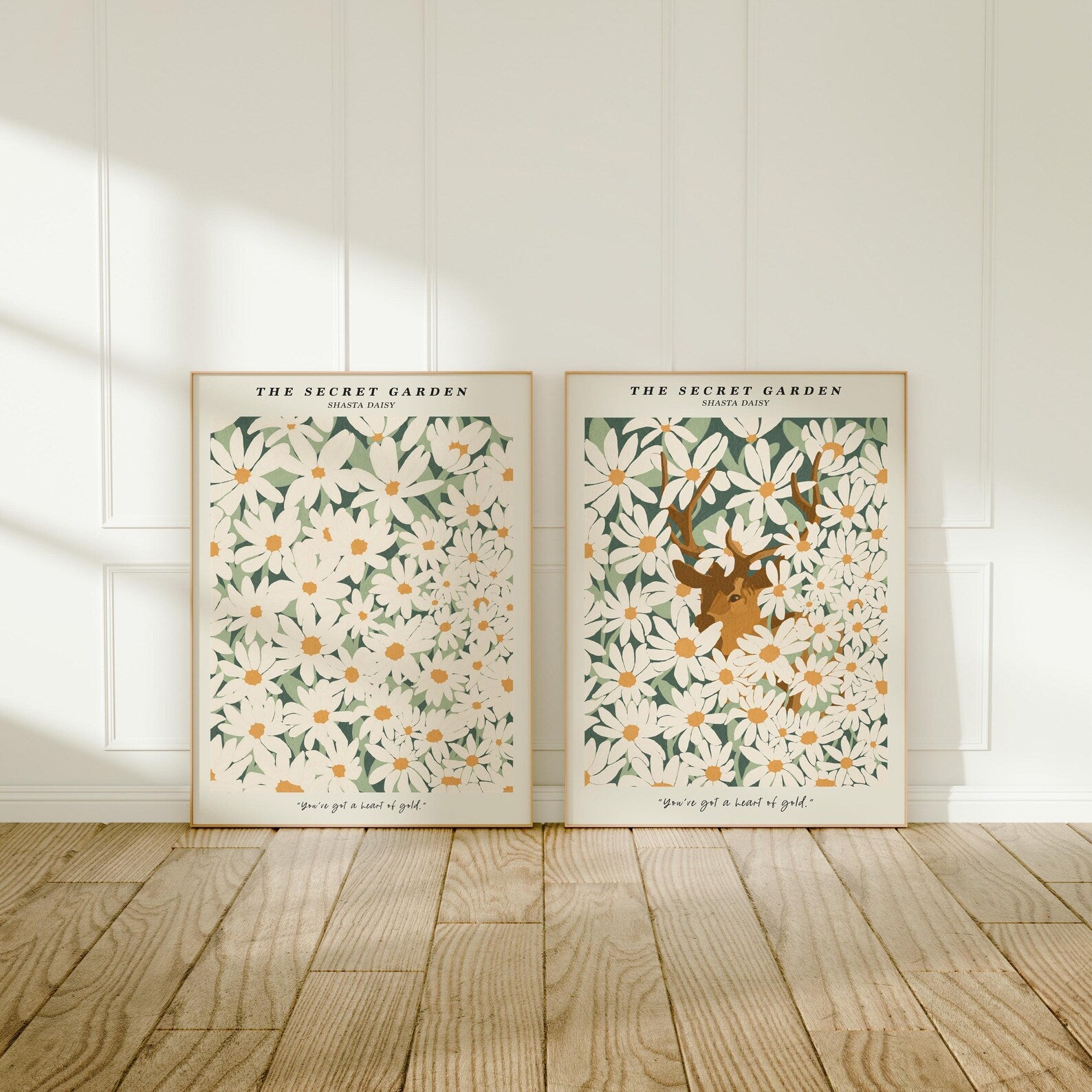 2 Vertical 3x4 Frames Mockup With Sunlight