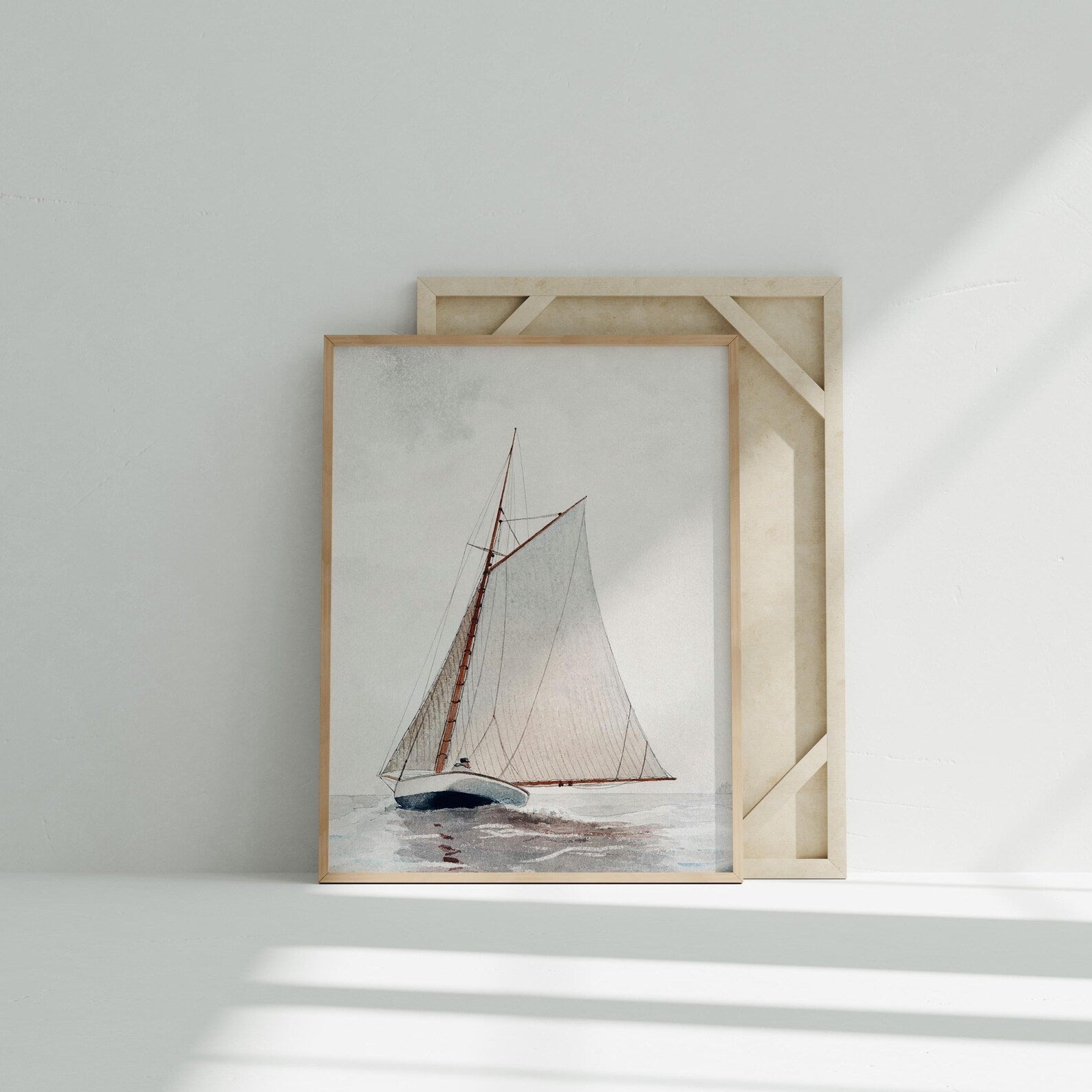 Vertical 3x4 Frame Mockup With Sunlight