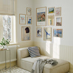 12 Bedroom Wall Gallery 3x4 Frames Mockup With Reflection