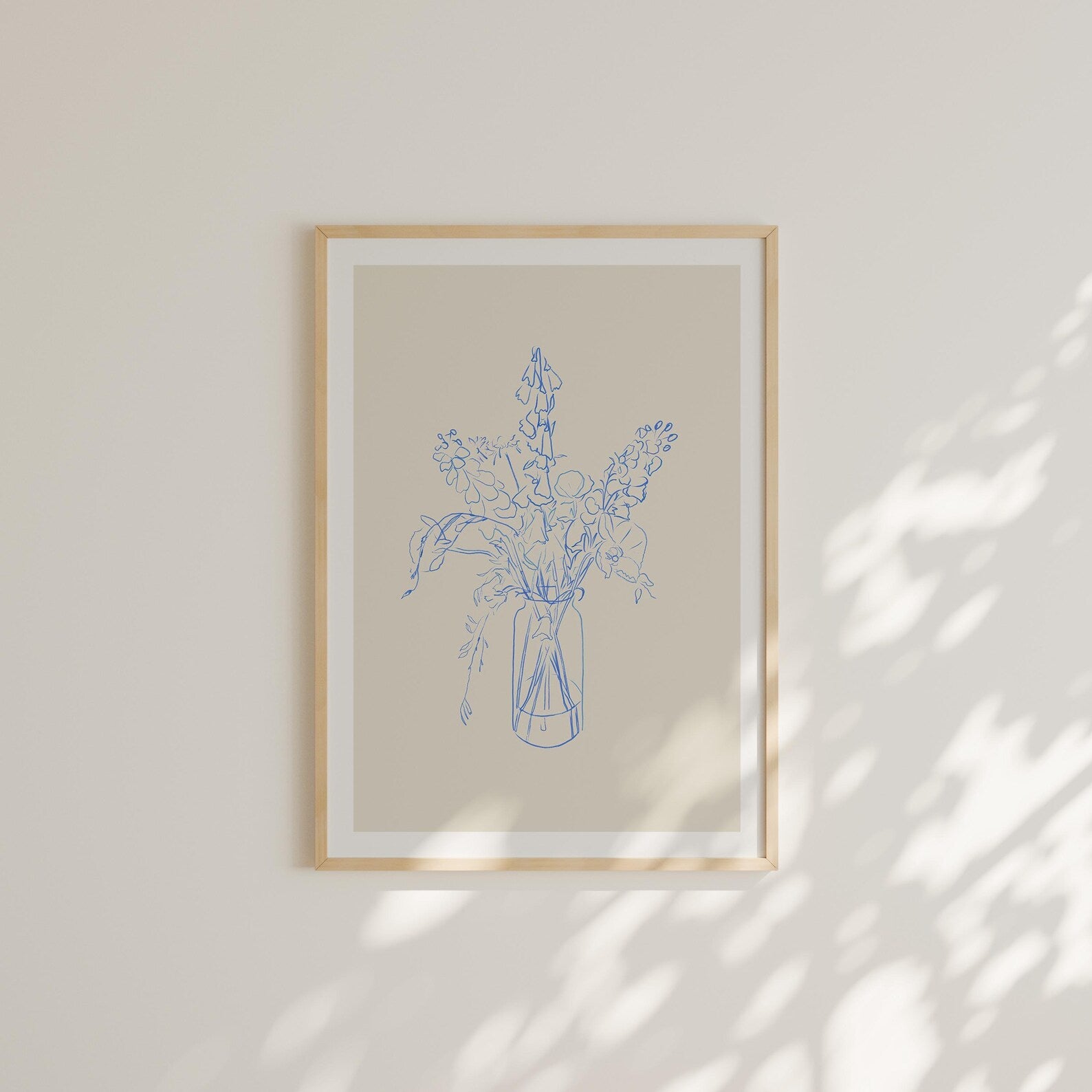 Vertical A Series Wall Frame Mockup With Sunlight