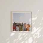 Square Wall Frame Mockup With Sunlight