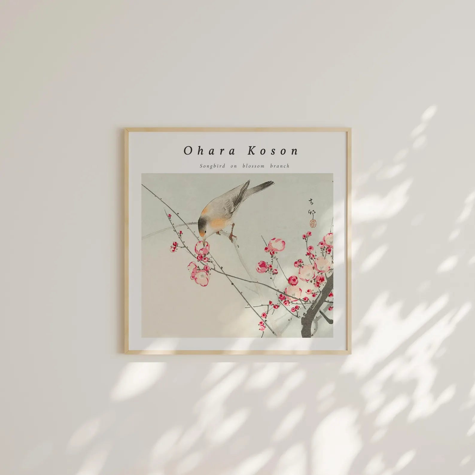 Square Wall Frame Mockup With Sunlight