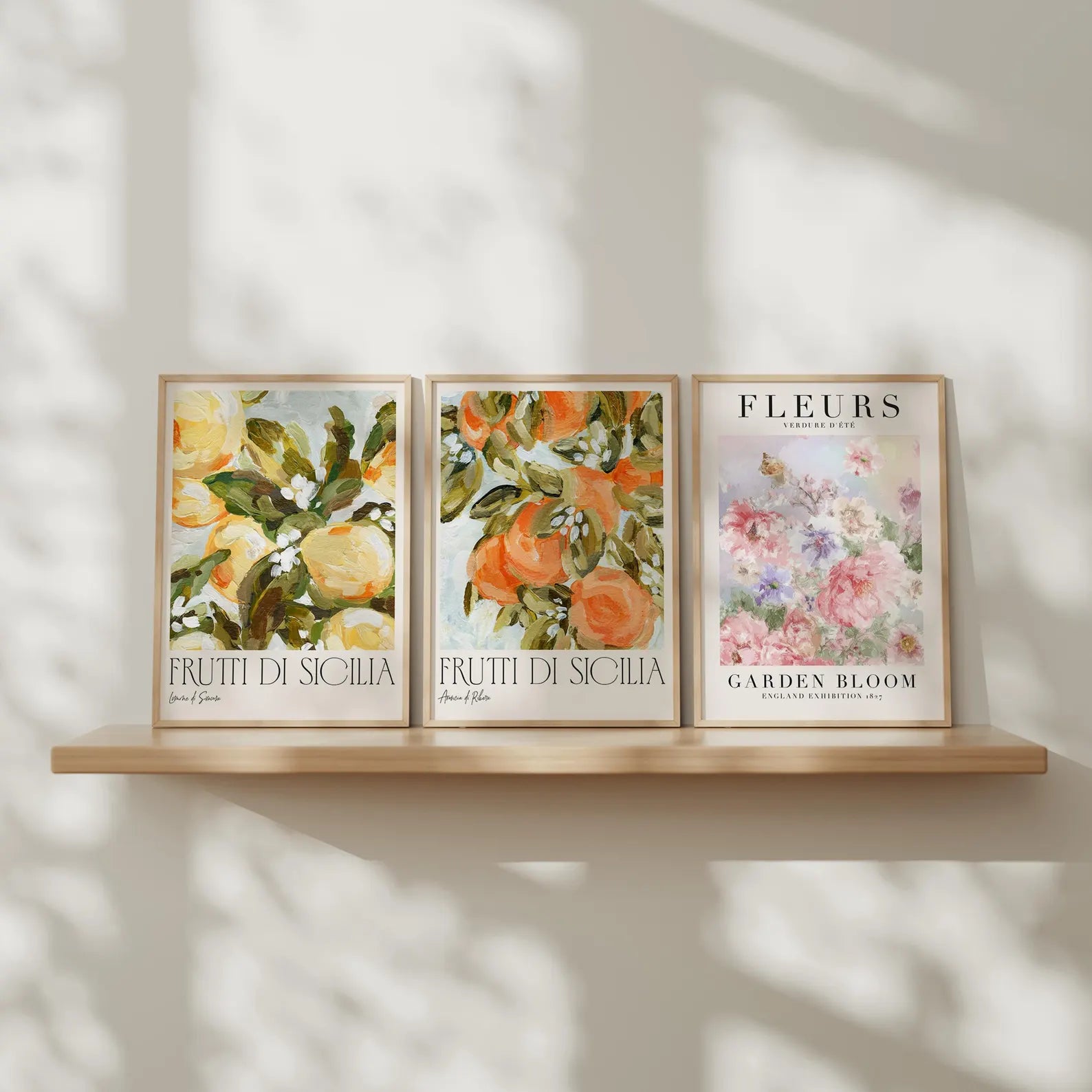 3 Vertical A Series Frames Mockup With Sunlight