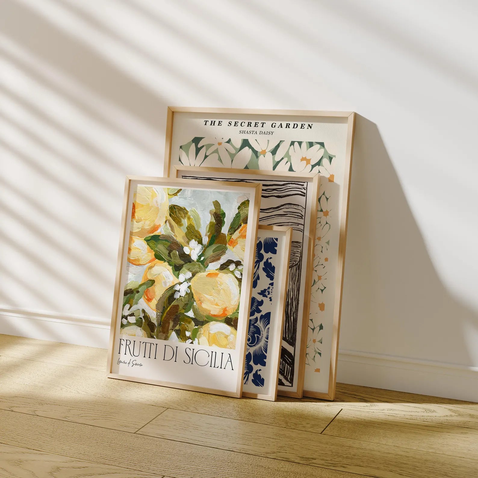 4 Vertical A Series Frames Mockup With Sunlight