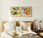2 Square Bedroom Wall Frames Mockup