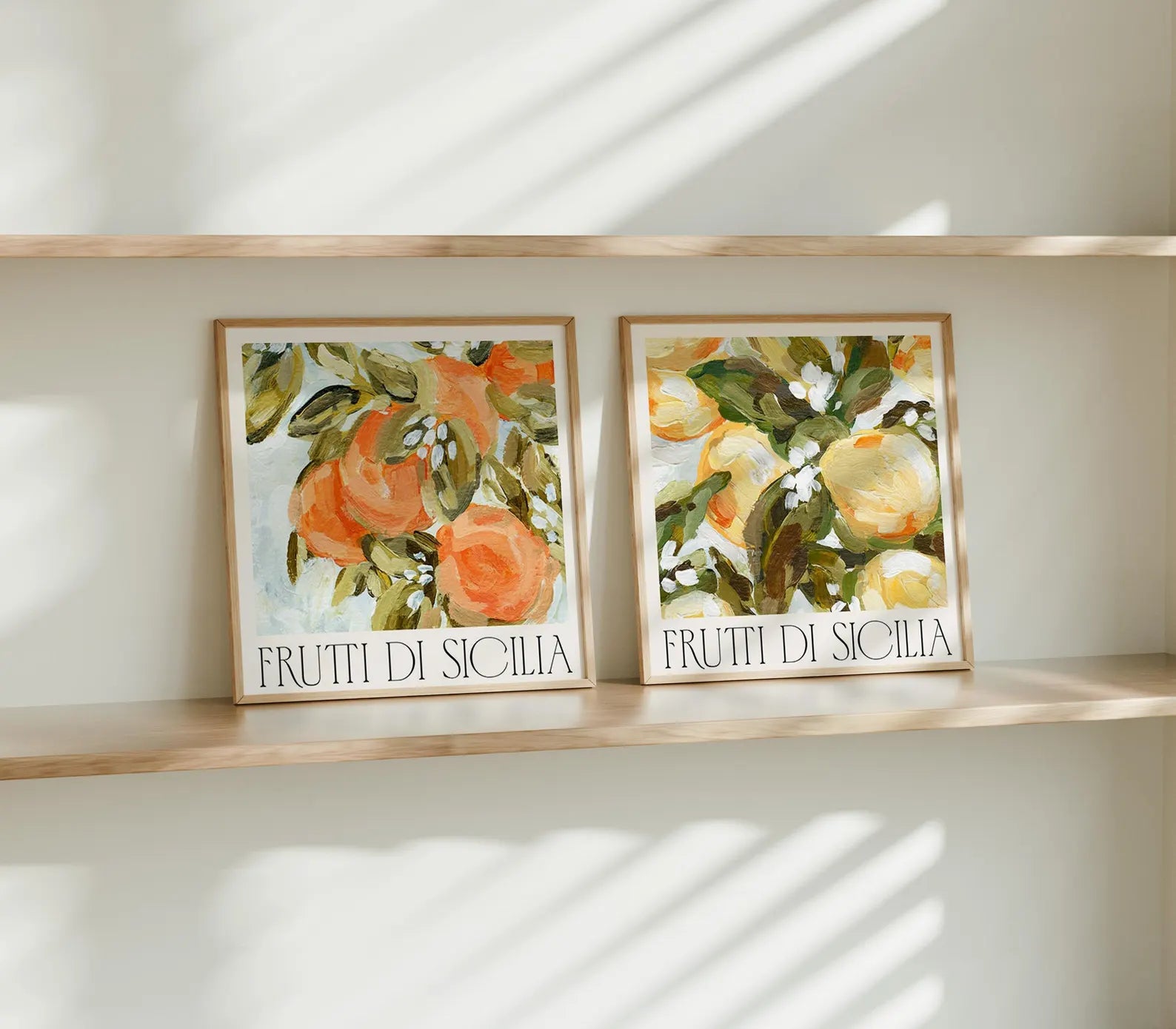 2 Square Frames Mockup With Sunlight