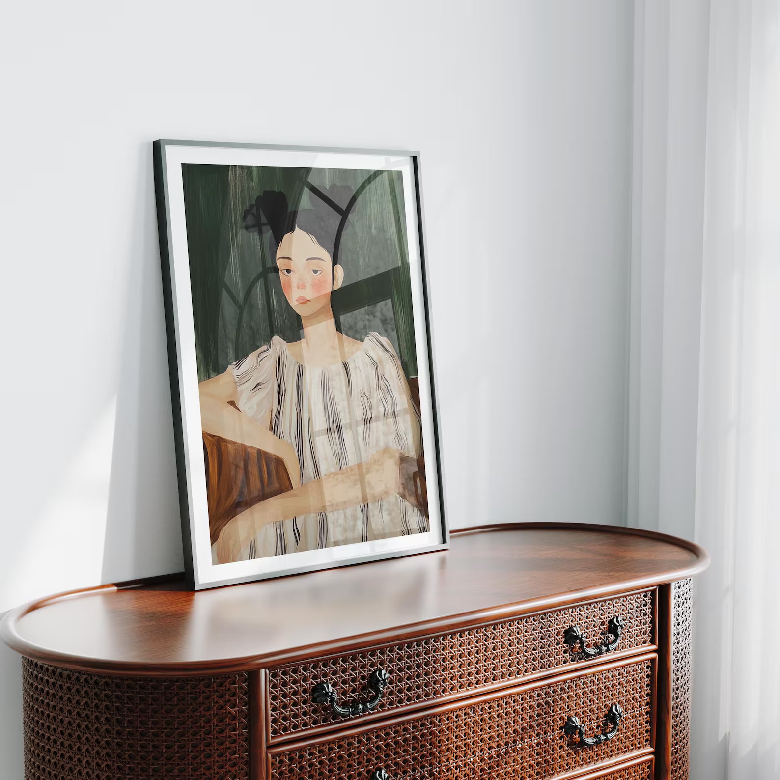 Vertical 3x4 Frame Mockup With Reflection