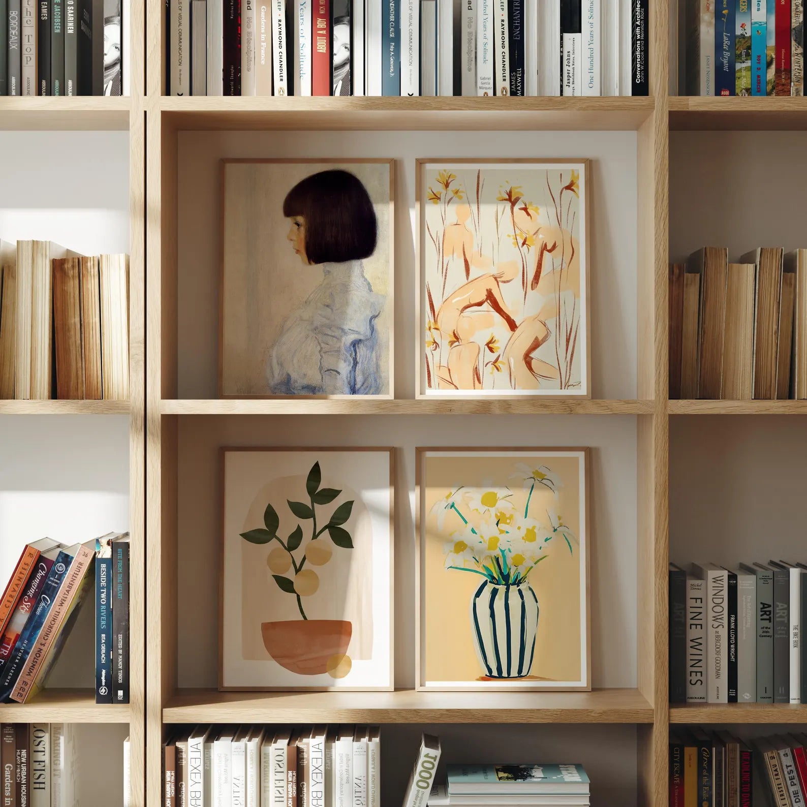 4 Vertical A Series Frames Mockup With Sunlight