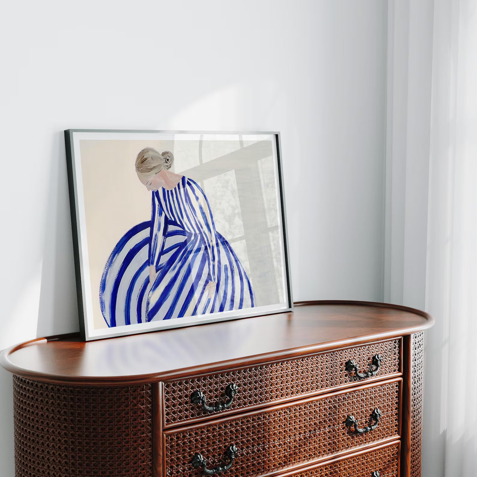 Horizontal 4x3 Frame Mockup With Reflection