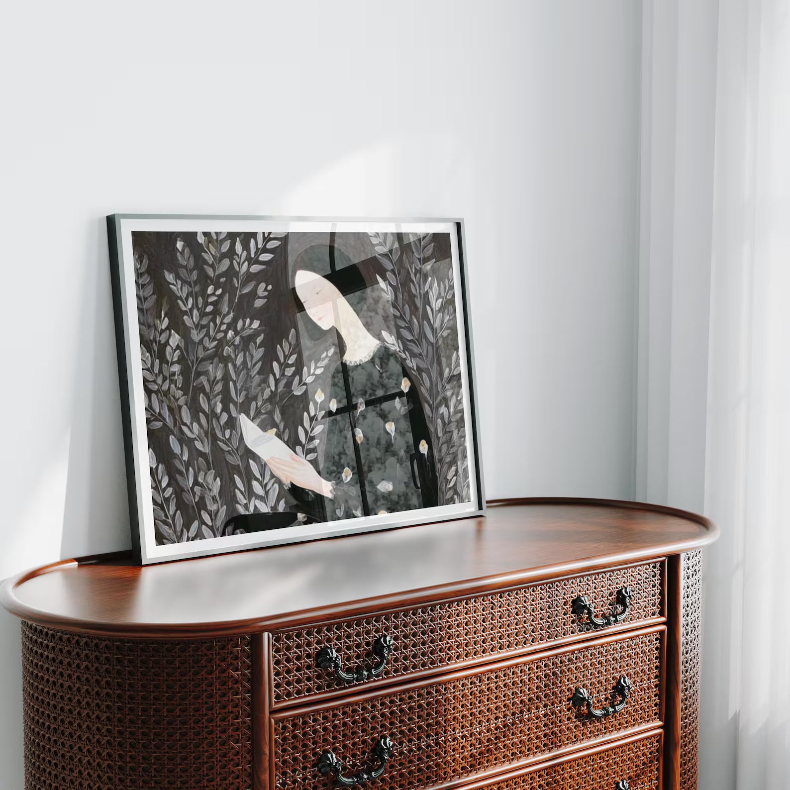 Horizontal 4x3 Frame Mockup With Reflection