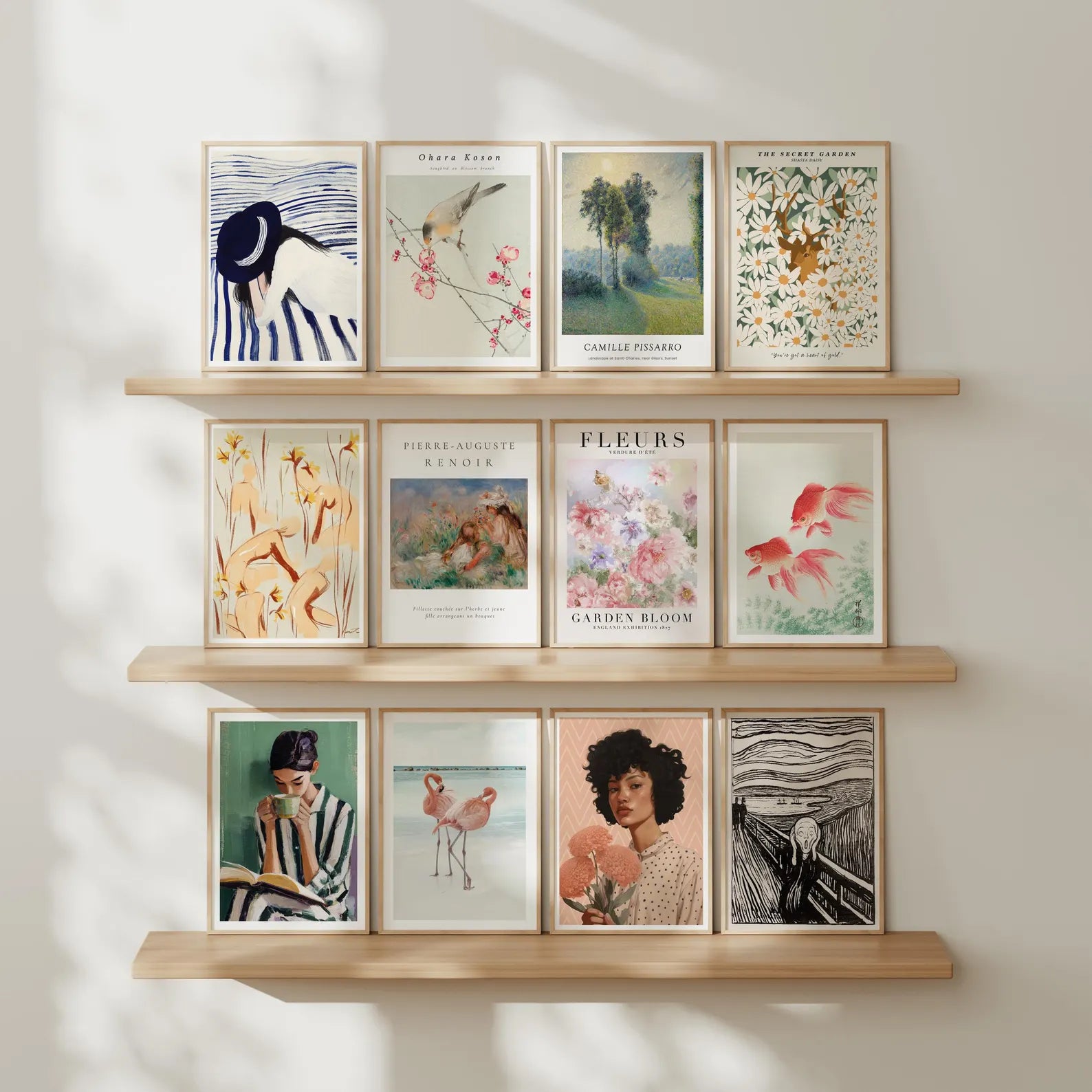 12 Vertical A Series Frames Mockup With Sunlight