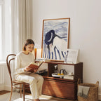 Vertical 3x4 Frame Mockup With Reflection And With Person