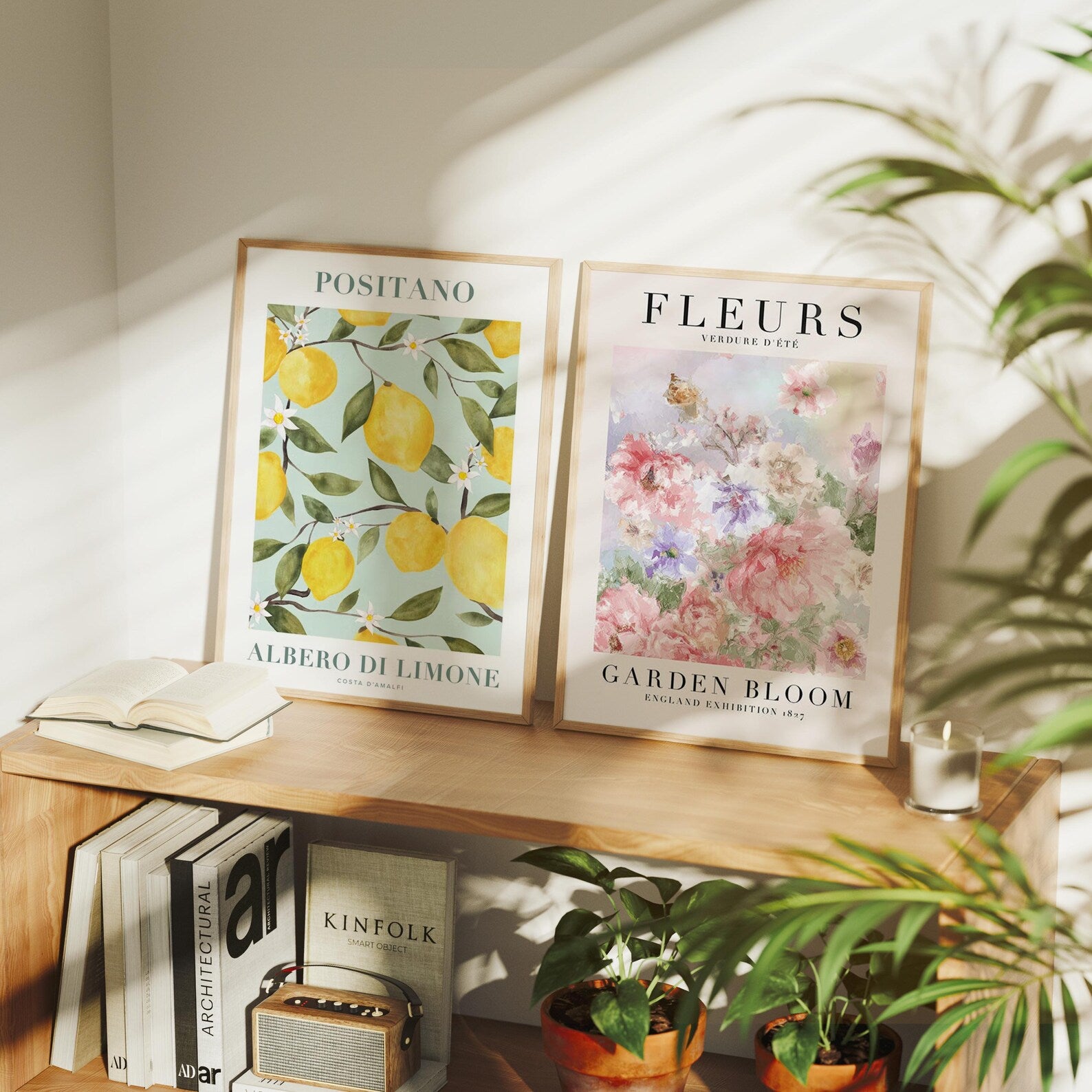 2 Vertical 3x4 Frames Mockup With Sunlight