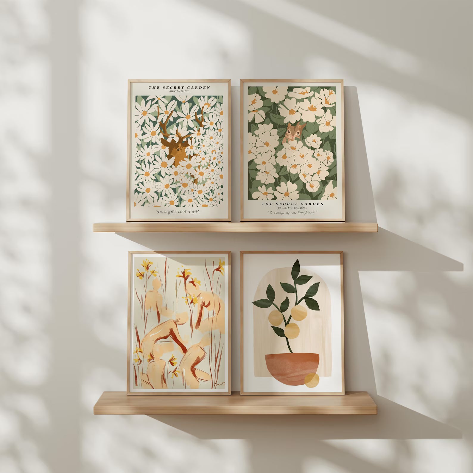 4 Vertical A Series Frames Mockup With Sunlight