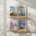 4 Vertical A Series Frames Mockup With Sunlight
