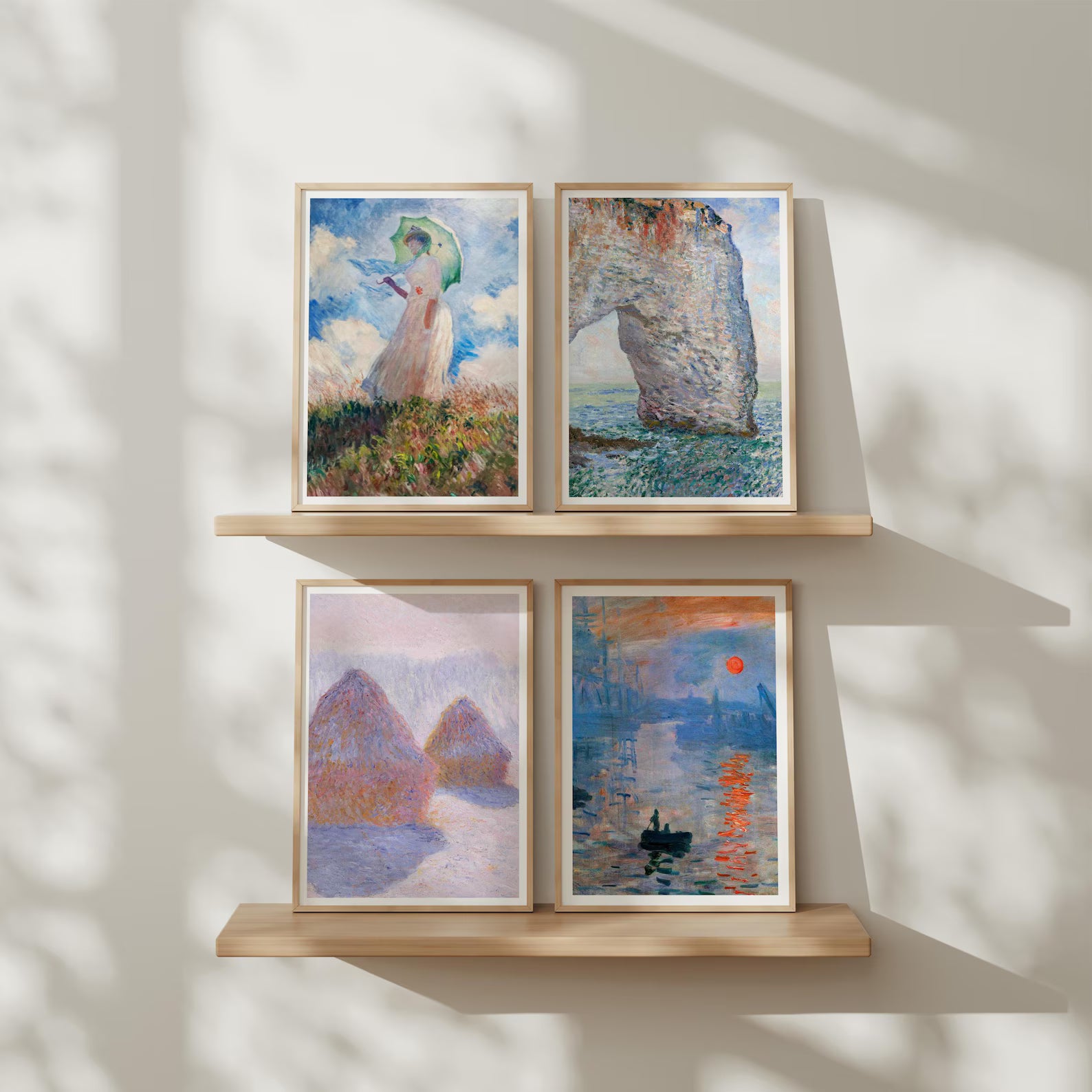 4 Vertical A Series Frames Mockup With Sunlight