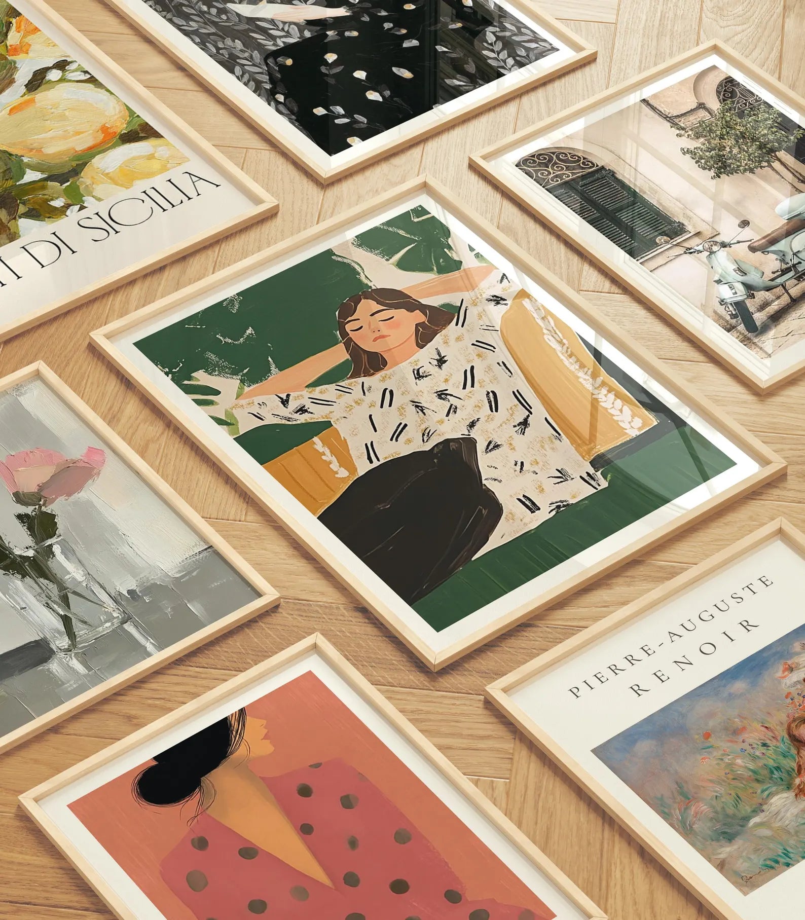 7 Vertical 3x4 Frames Mockup