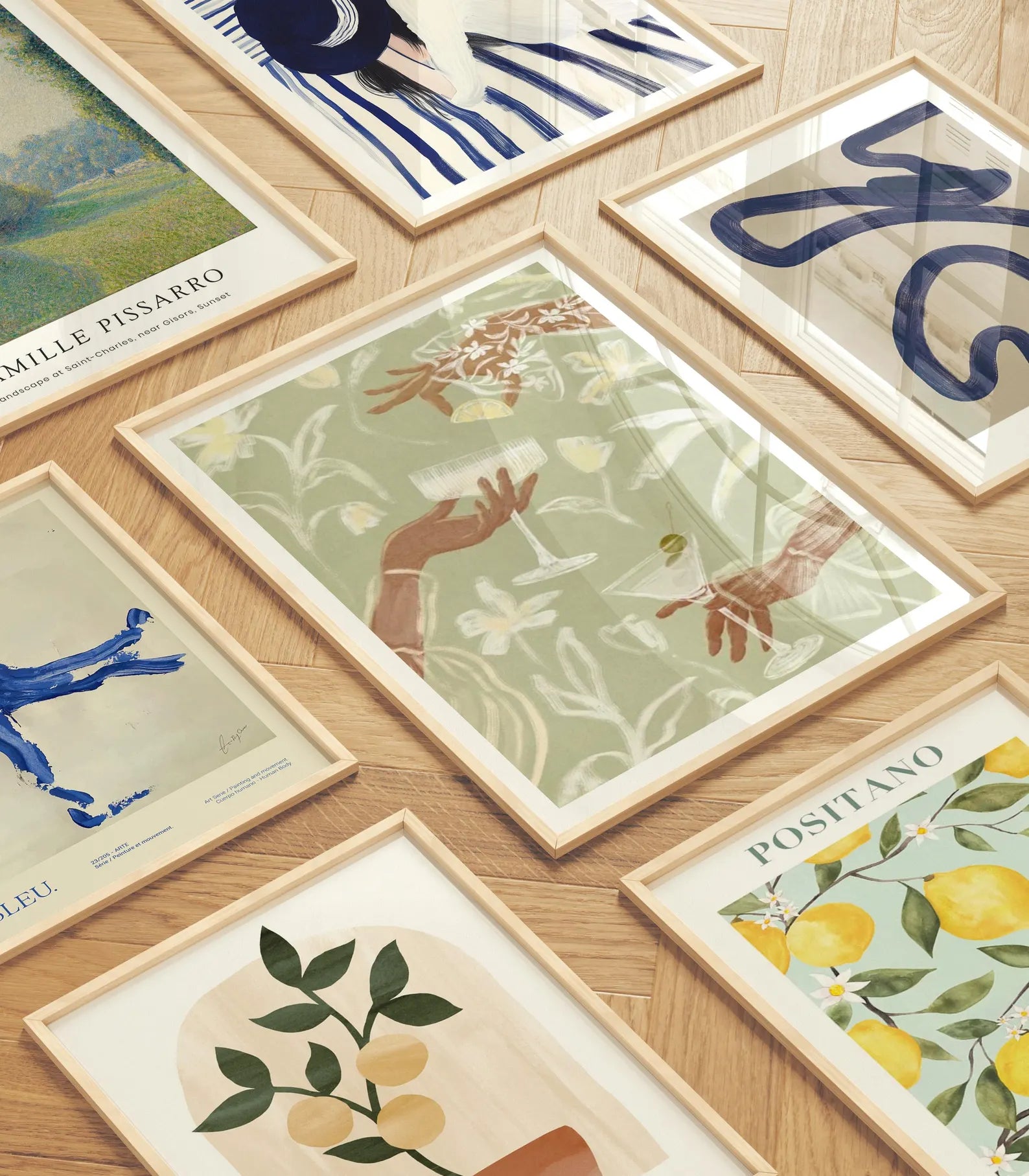 7 Vertical 3x4 Frames Mockup