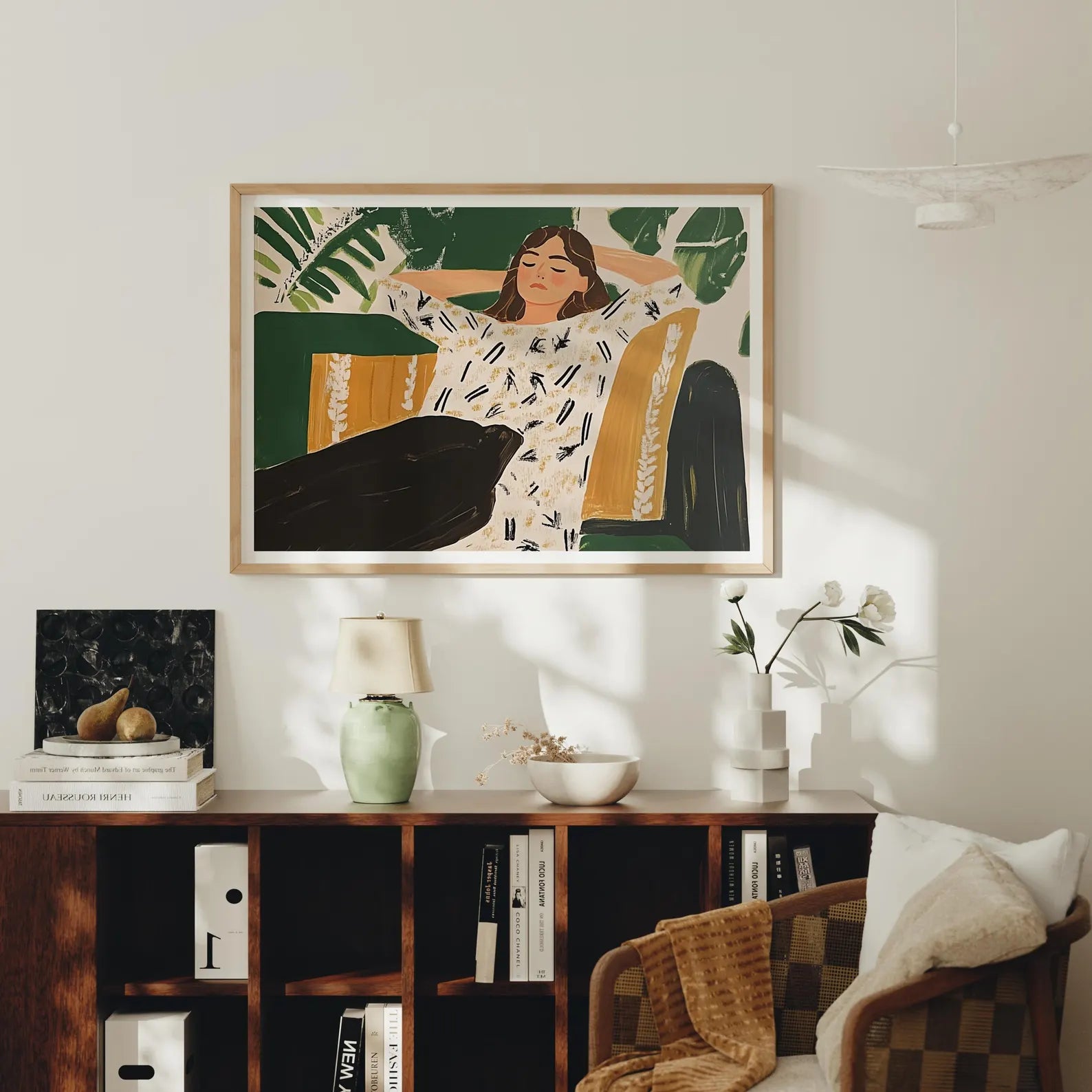 Horizontal A Series Wall Frame Mockup With Sunlight