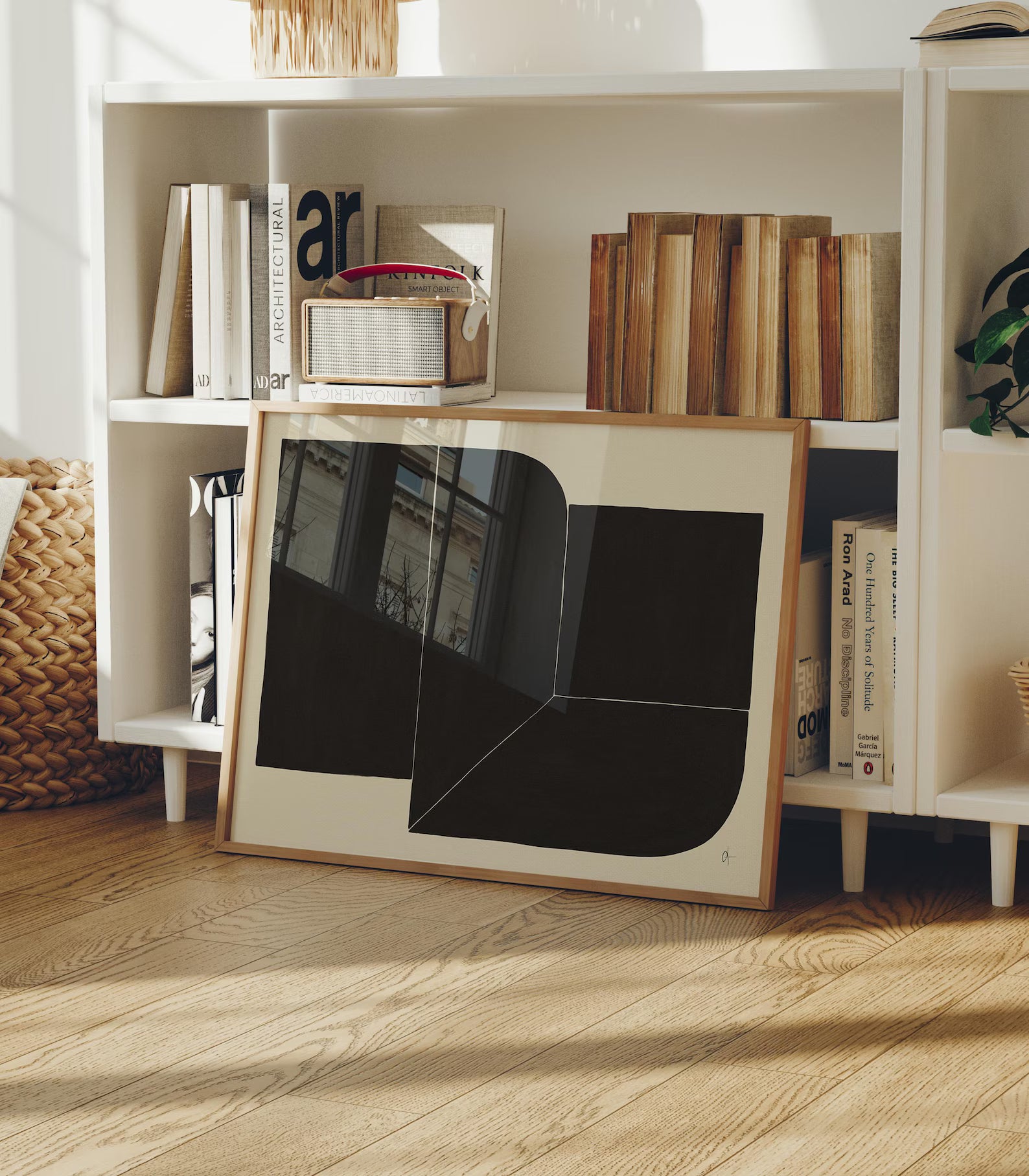 Horizontal 4x3 Frame Mockup With Reflection