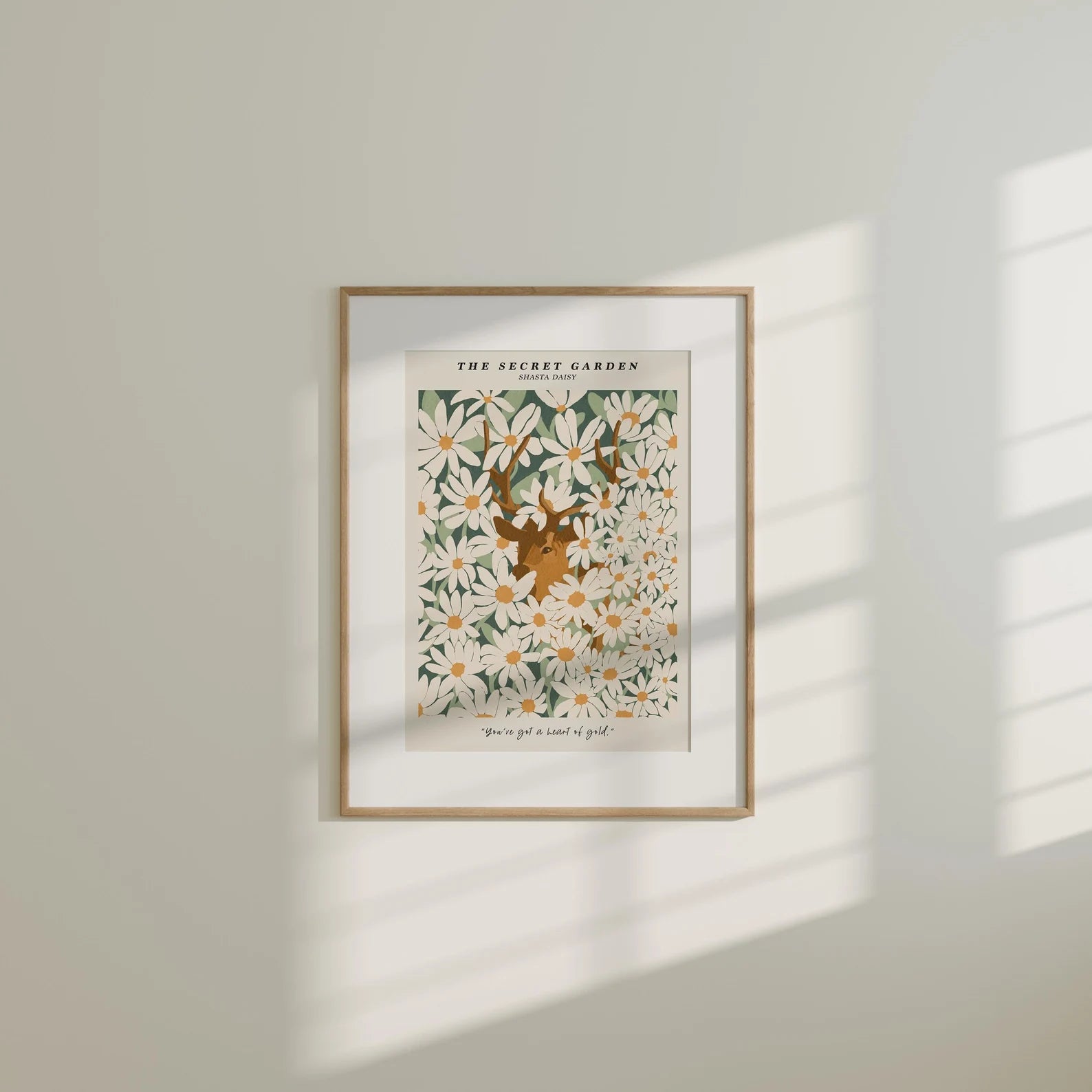 Vertical 5x7 Wall Frame Mockup With Sunlight