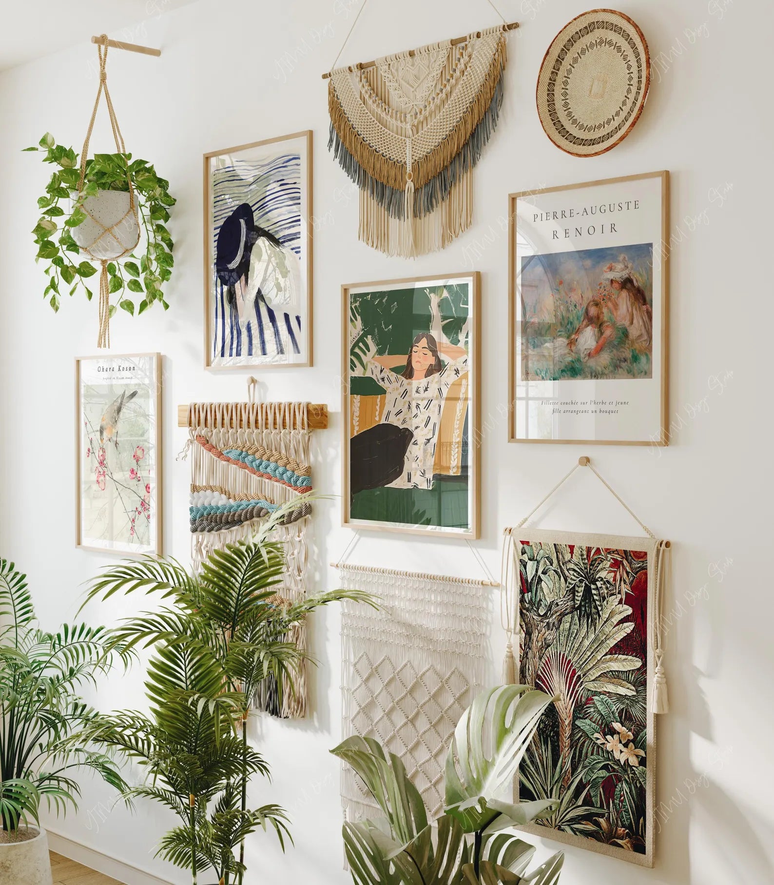 4 Vertical 3x4 Wall Frames Mockup