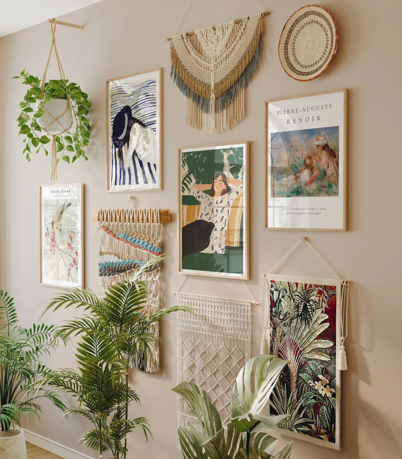 4 Vertical 3x4 Wall Frames Mockup